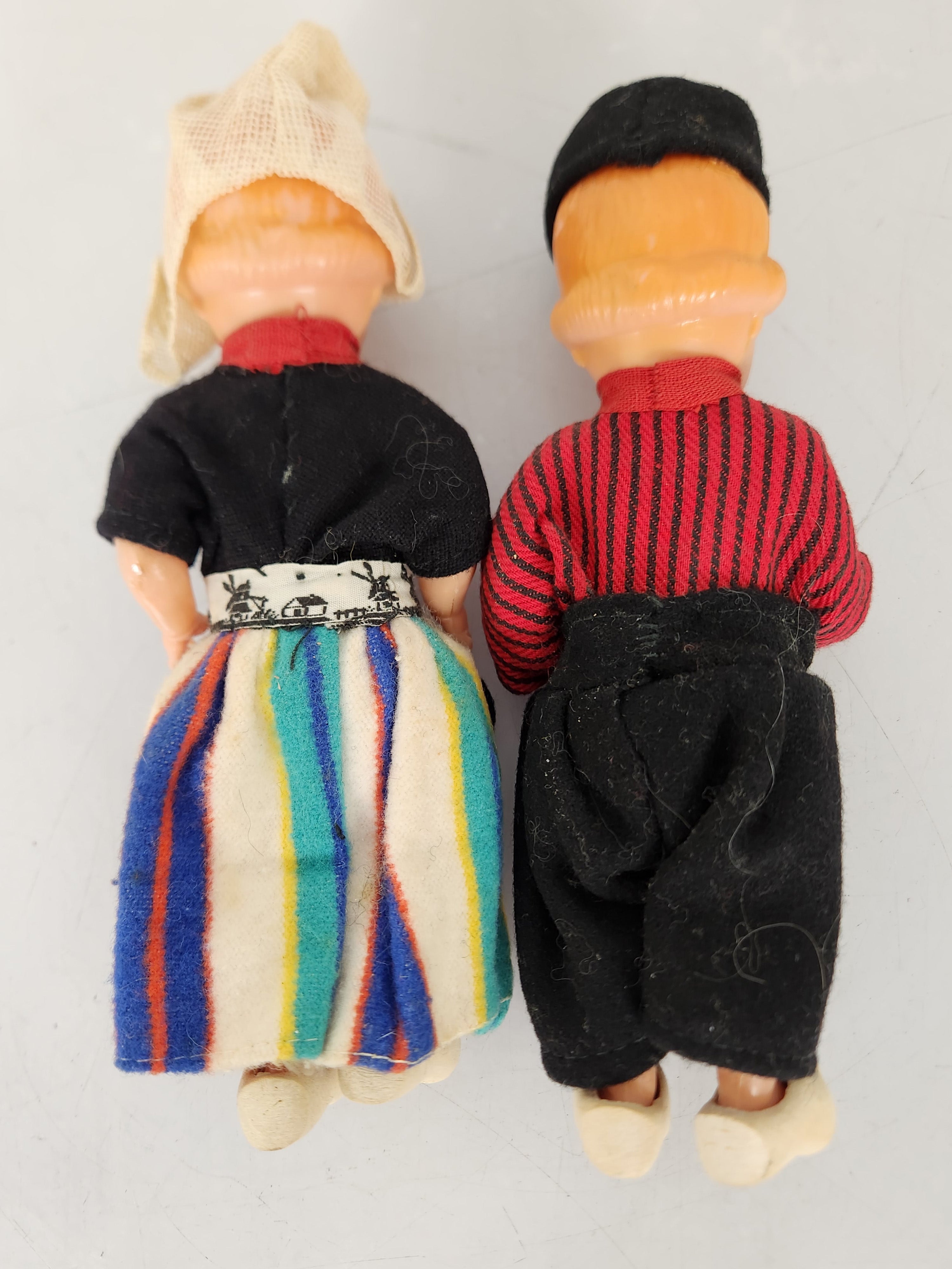 Set of 2 Dutch Plastic Dolls