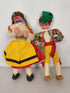 Set of 2 Handmade Folk Art Dolls