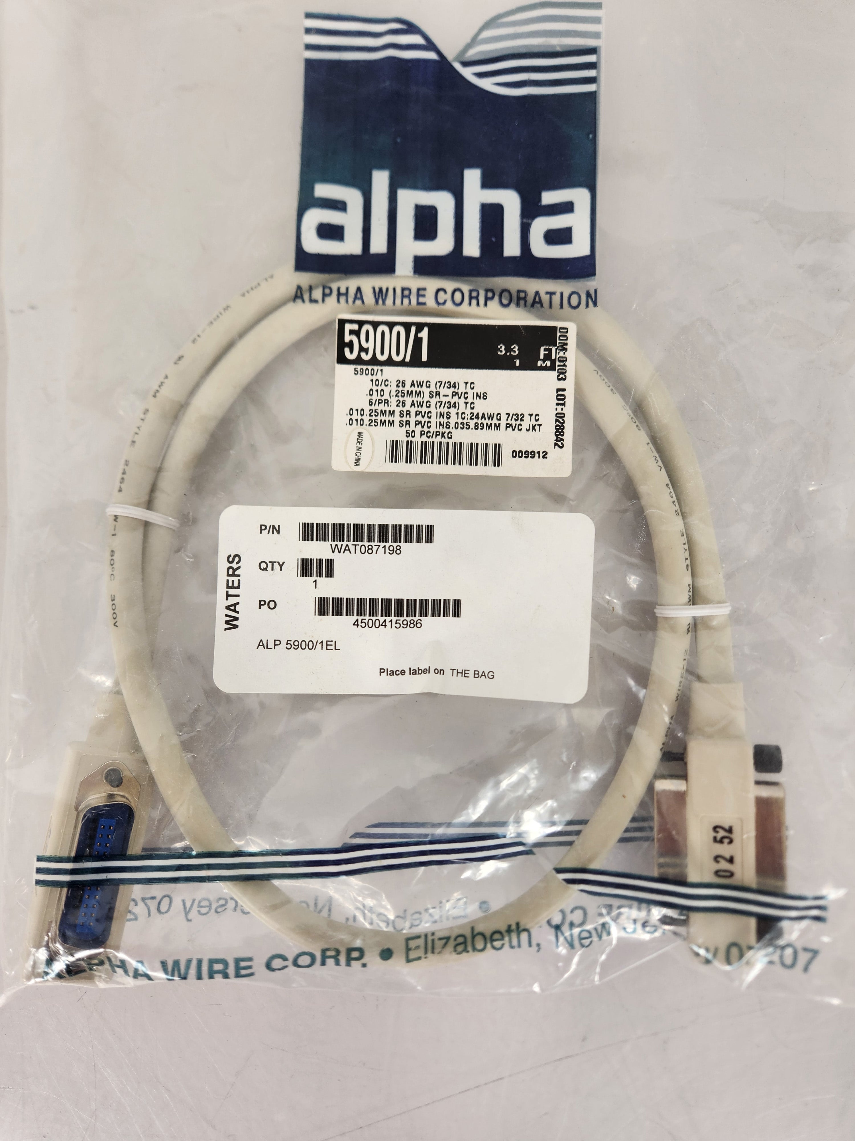 Waters Alpha WAT087198 IEEE-488 Cable