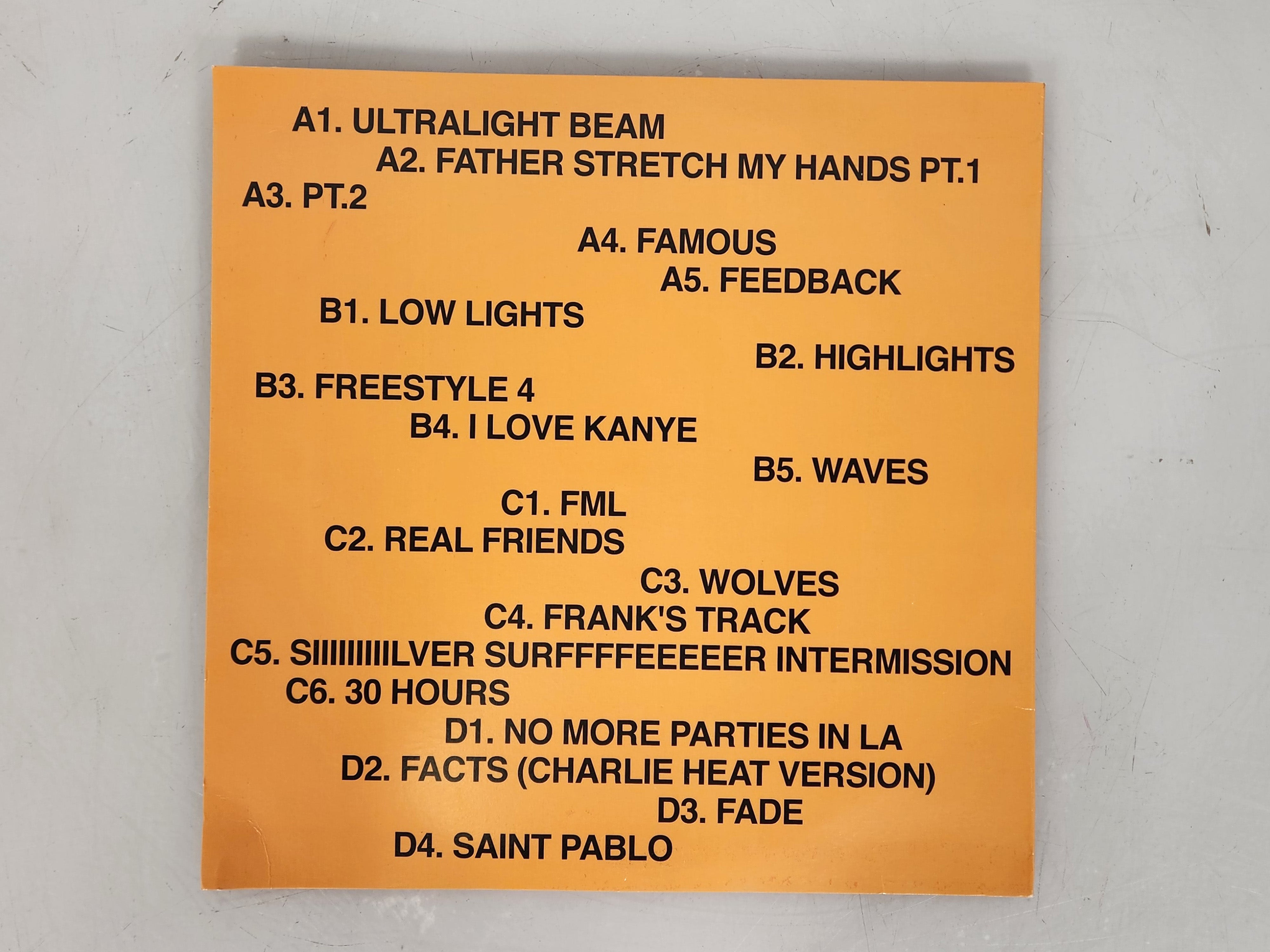 Kanye West The Life of Pablo 2 LP Records Orange/Maroon