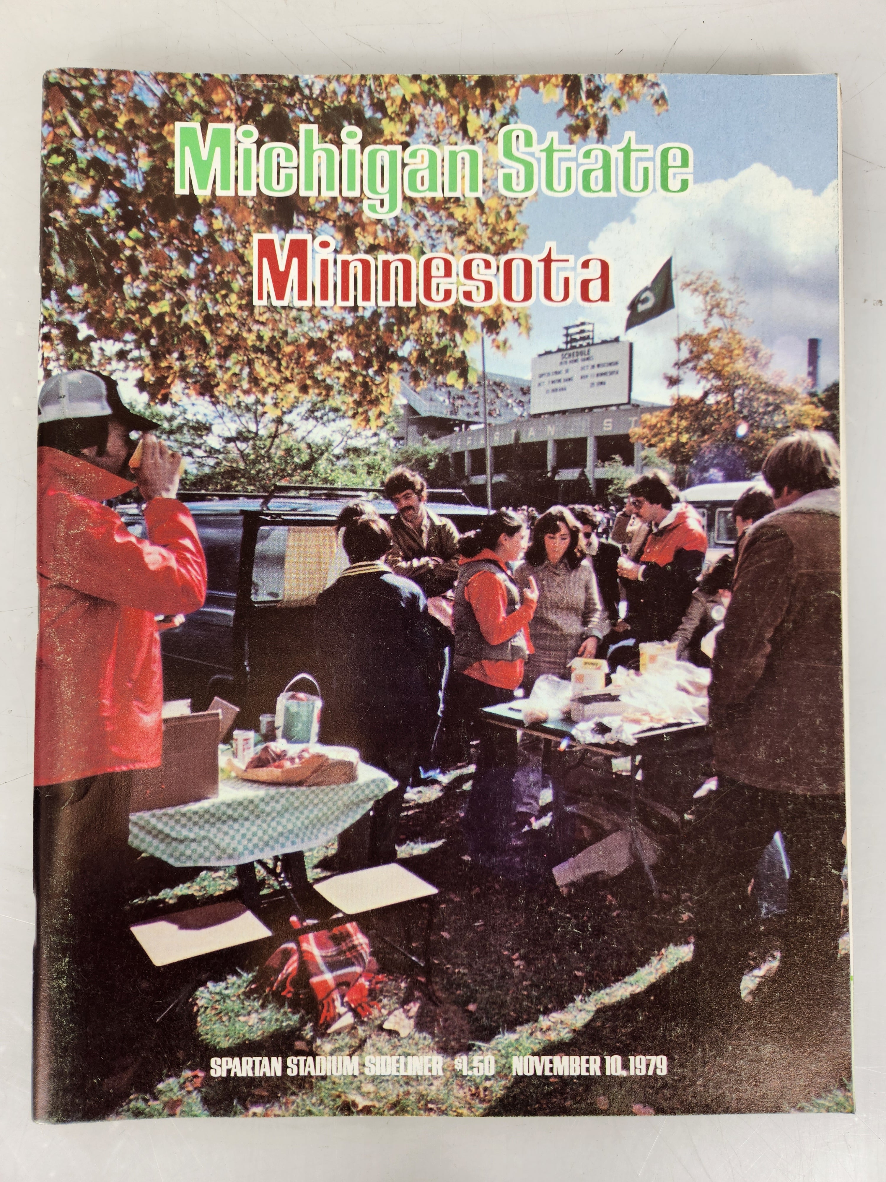 1979 Michigan State vs Minnesota Spartan Stadium Sideliner Football Program