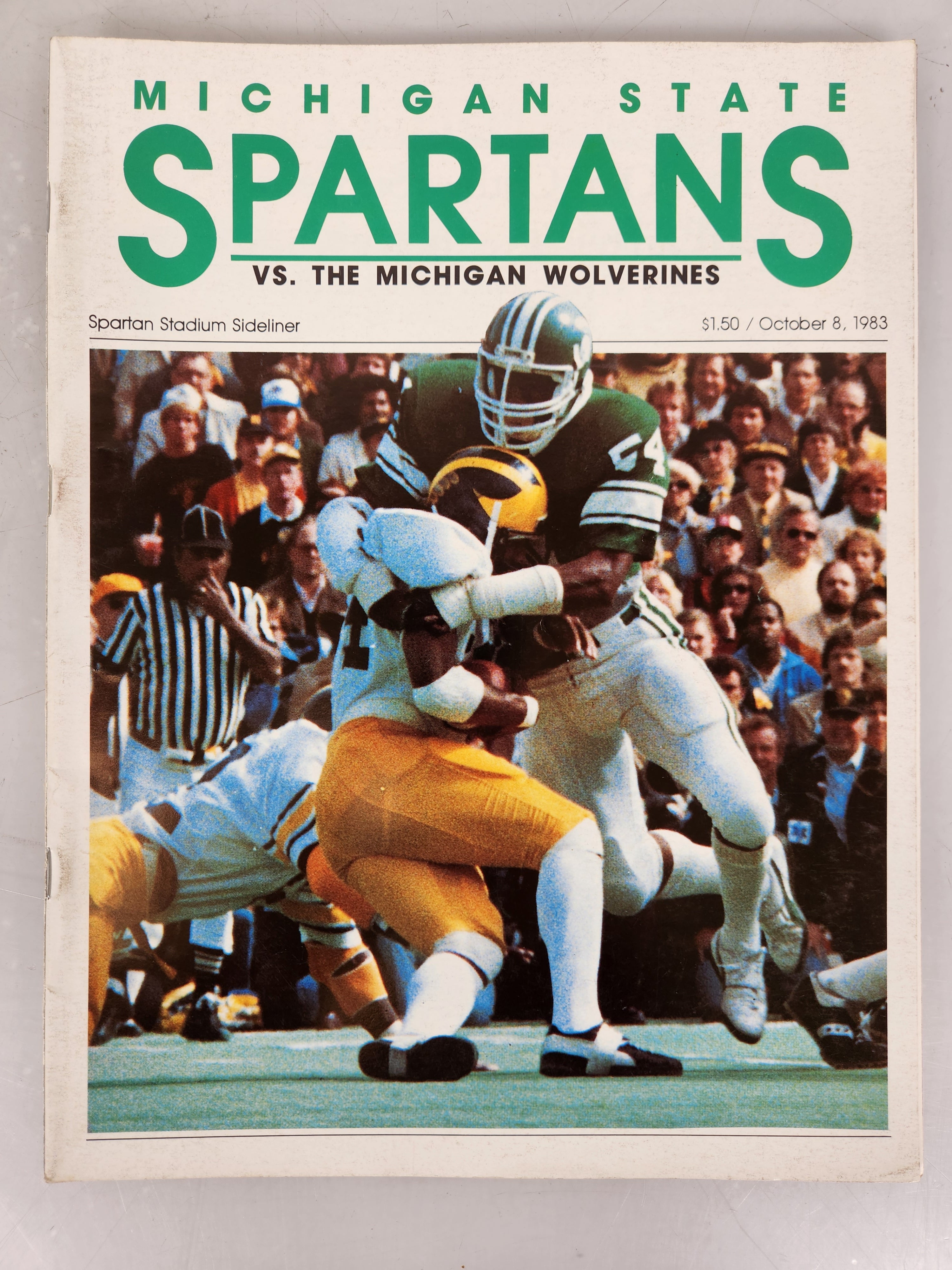 1983 Michigan State vs Michigan Spartan Stadium Sideliner Football Program