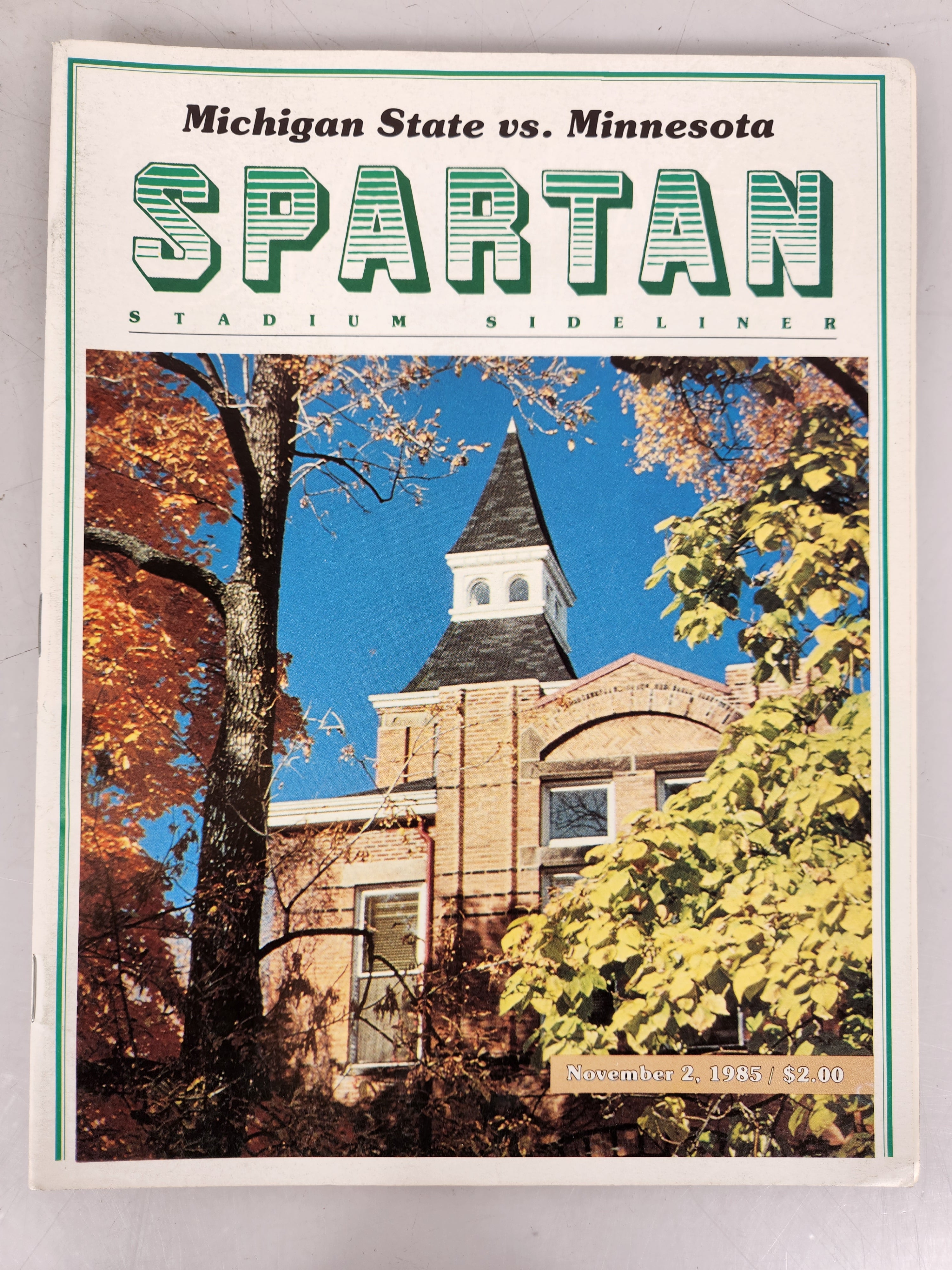 1985 Michigan State vs Minnesota Spartan Stadium Sideliner Football Program