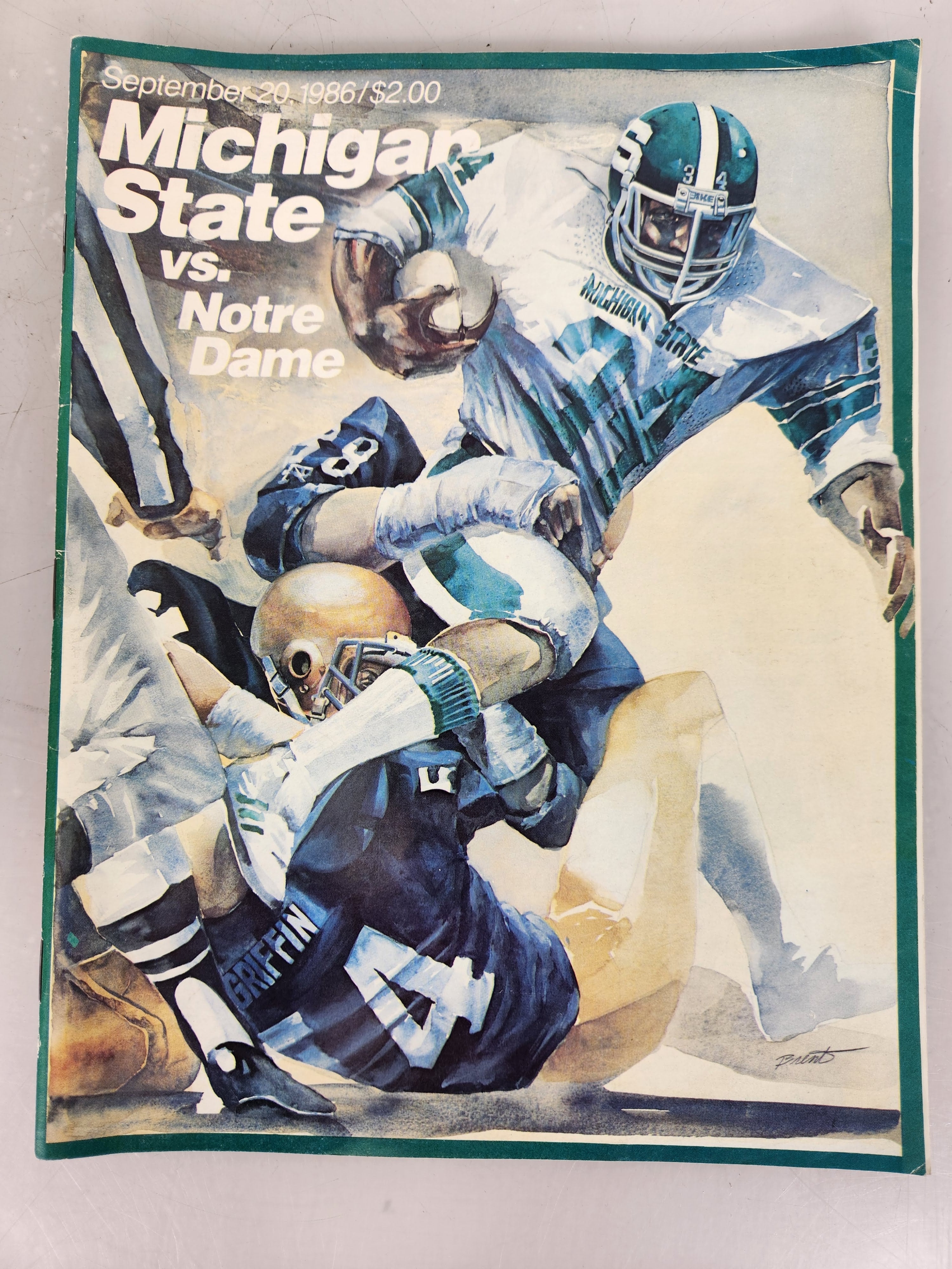 1986 Michigan State vs Notre Dame Football Program
