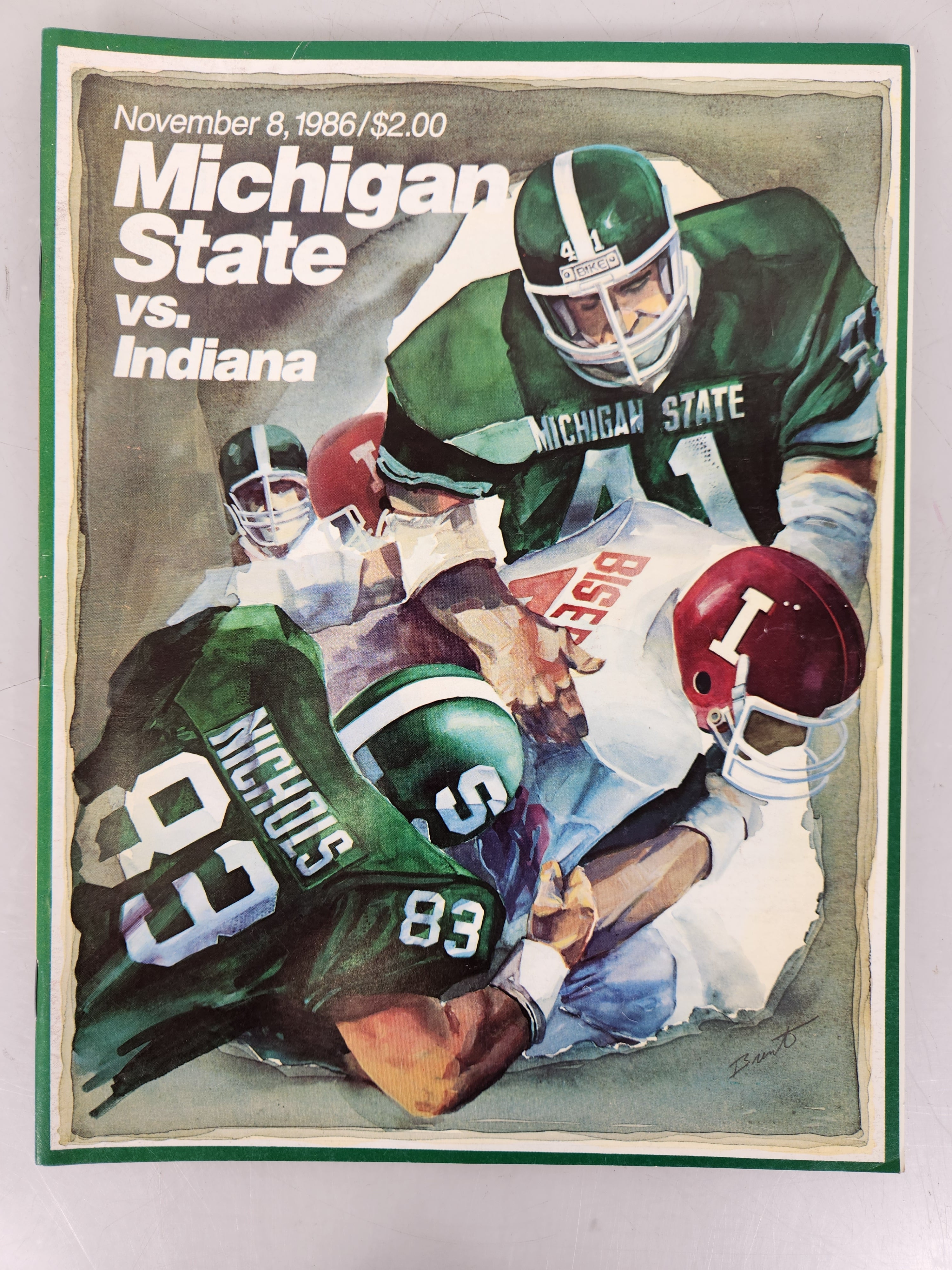 1986 Michigan State vs Indiana Football Program