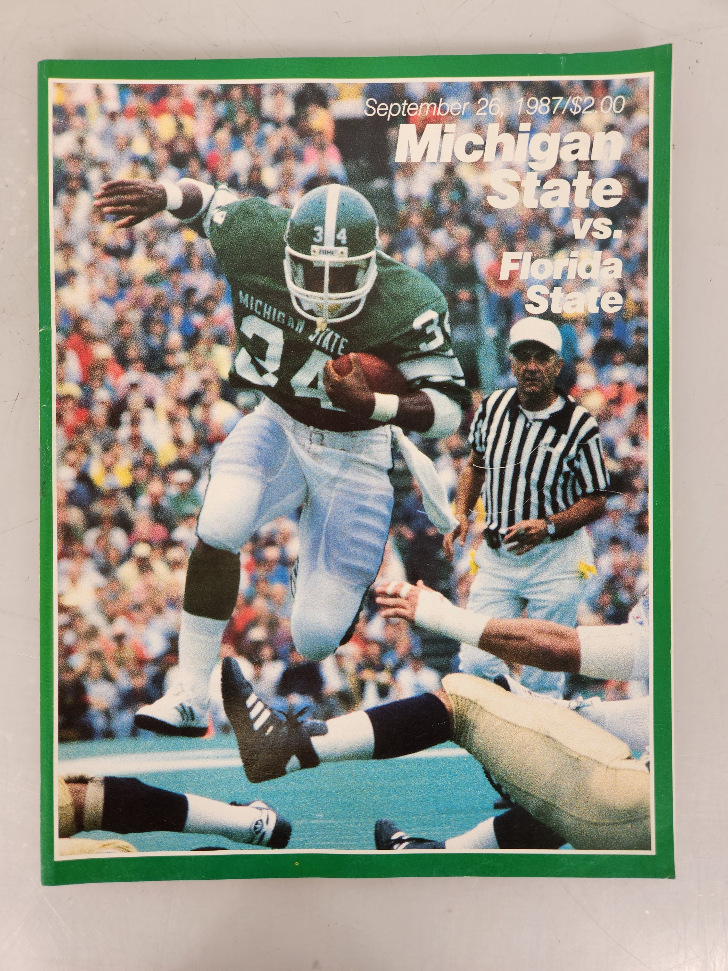 1987 Michigan State vs Florida State Football Program Lorenzo White