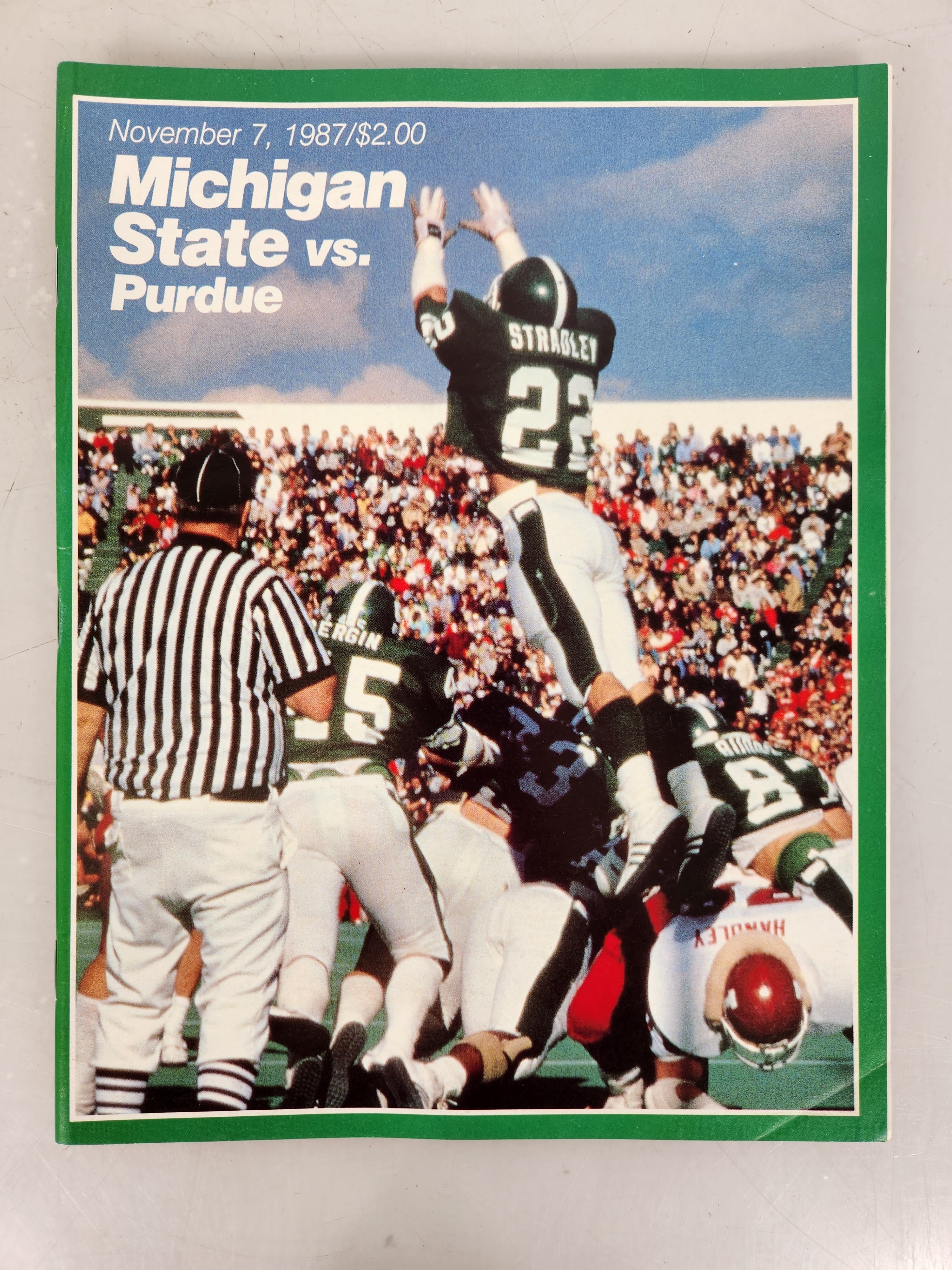 1987 Michigan State vs Purdue Football Program