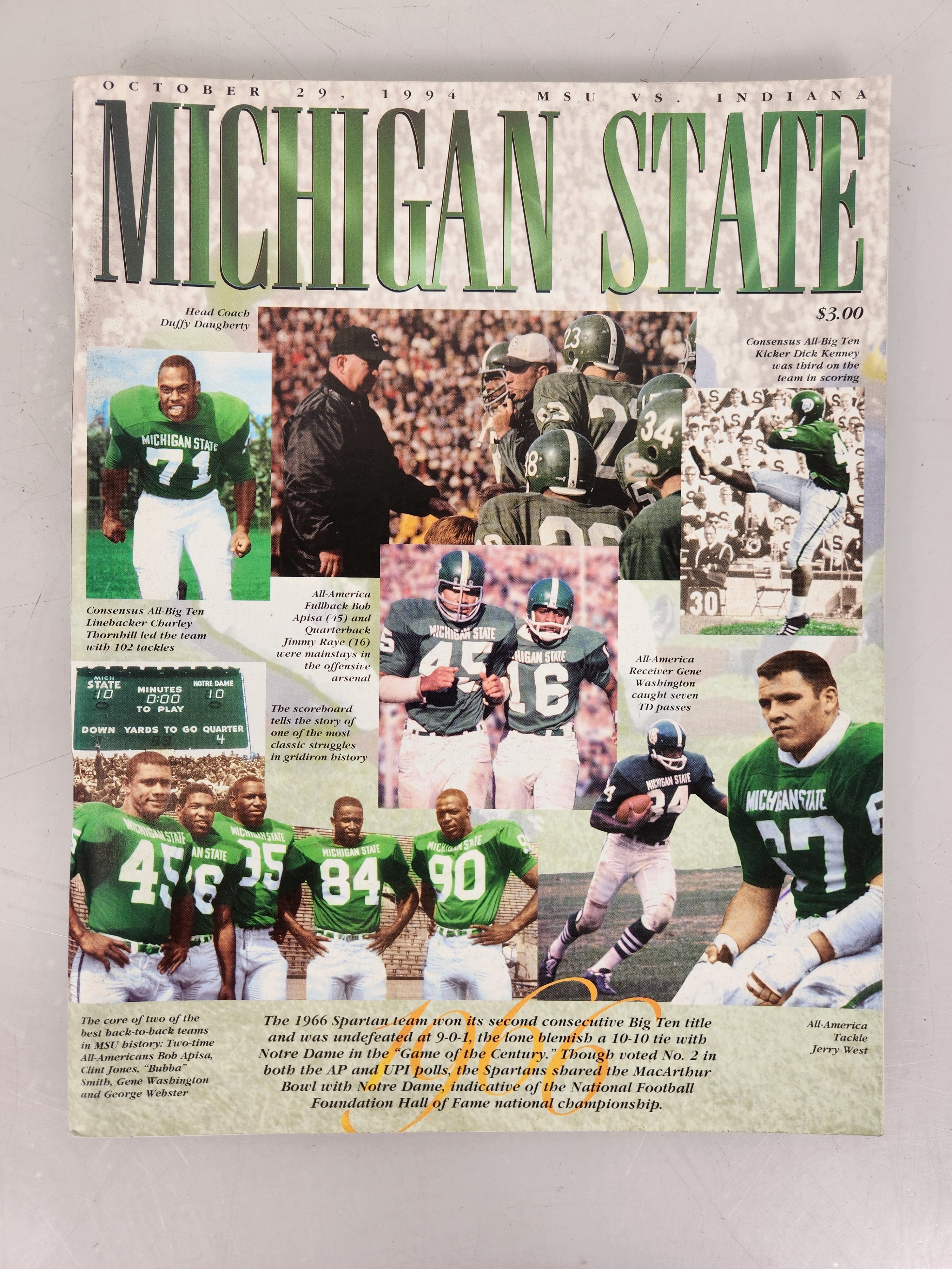 1994 Michigan State vs Indiana Football Program