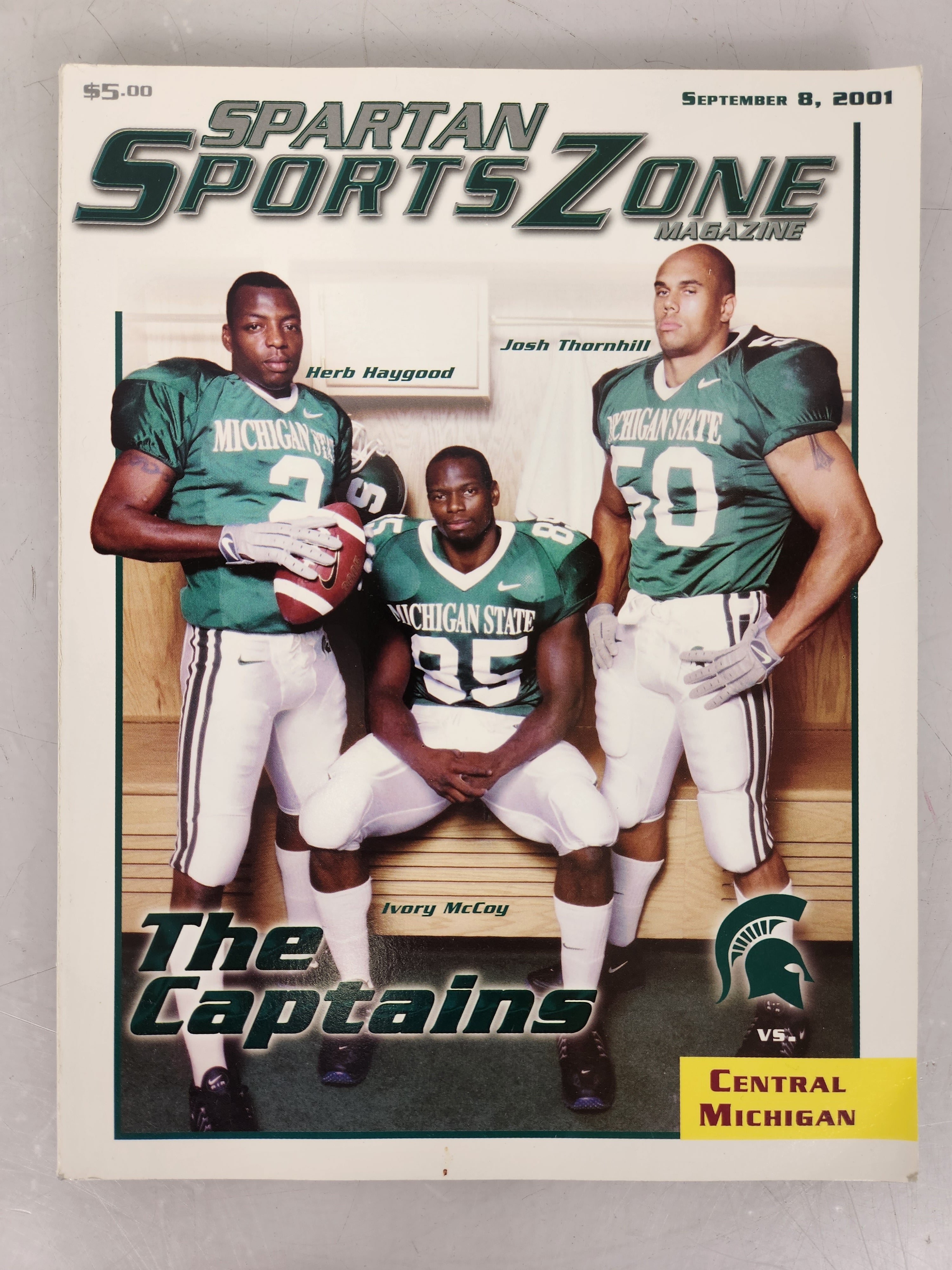 2001 Michigan State vs Central Michigan Spartan SportsZone Magazine Football Program