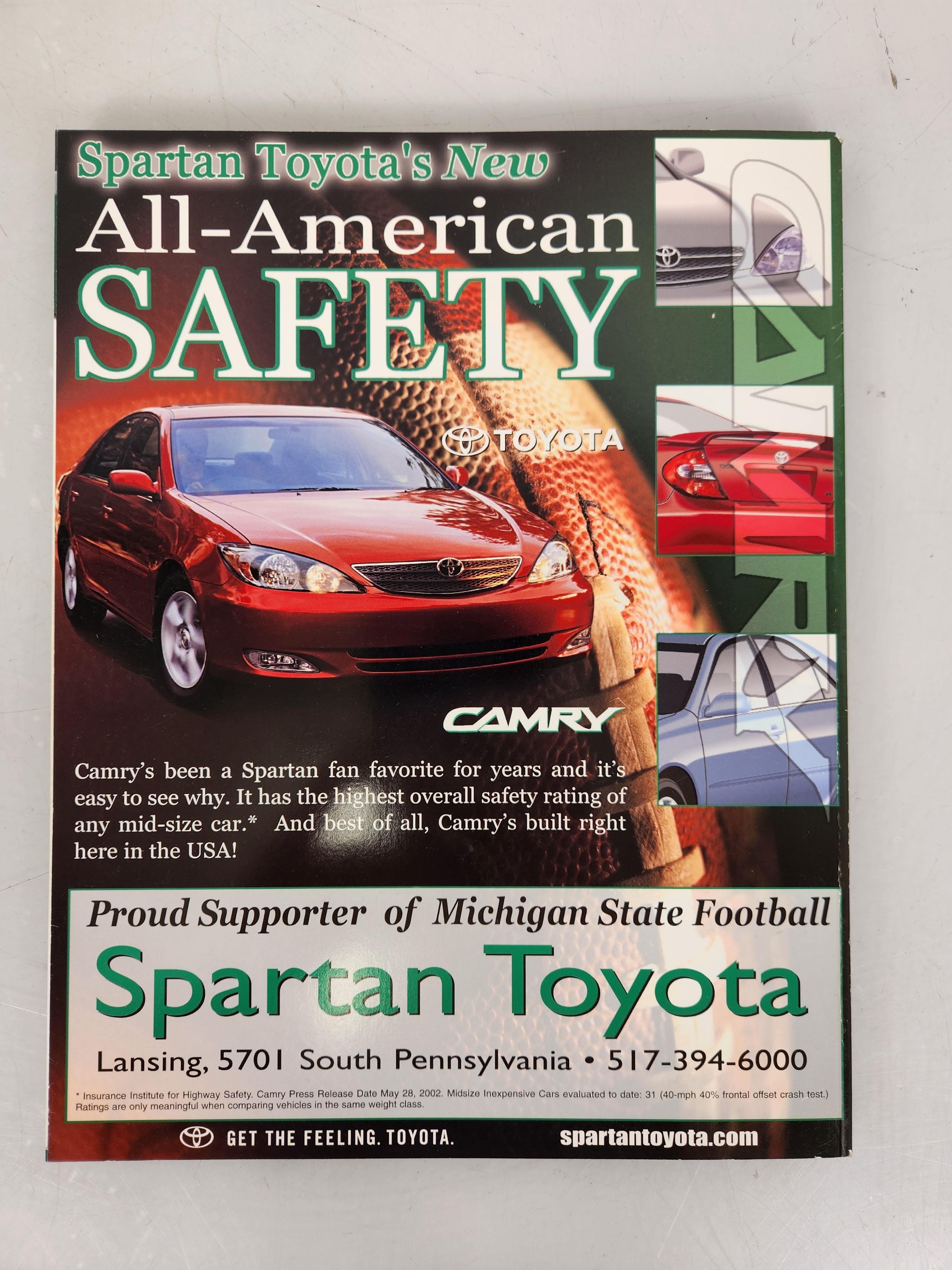 2002 Michigan State vs Rice Spartan SportsZone Magazine Football Program