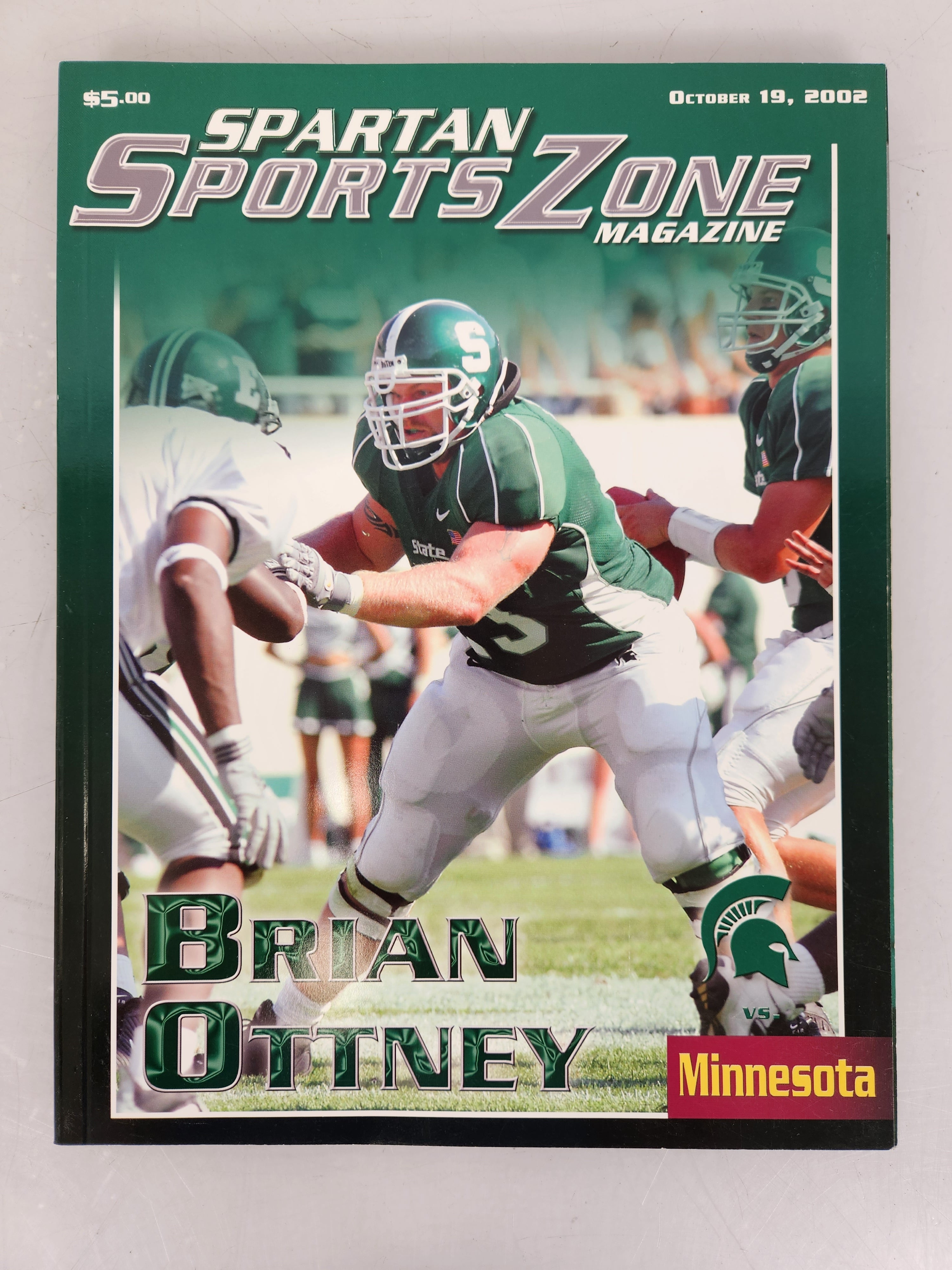 2002 Michigan State vs Minnesota Spartan SportsZone Magazine Football Program
