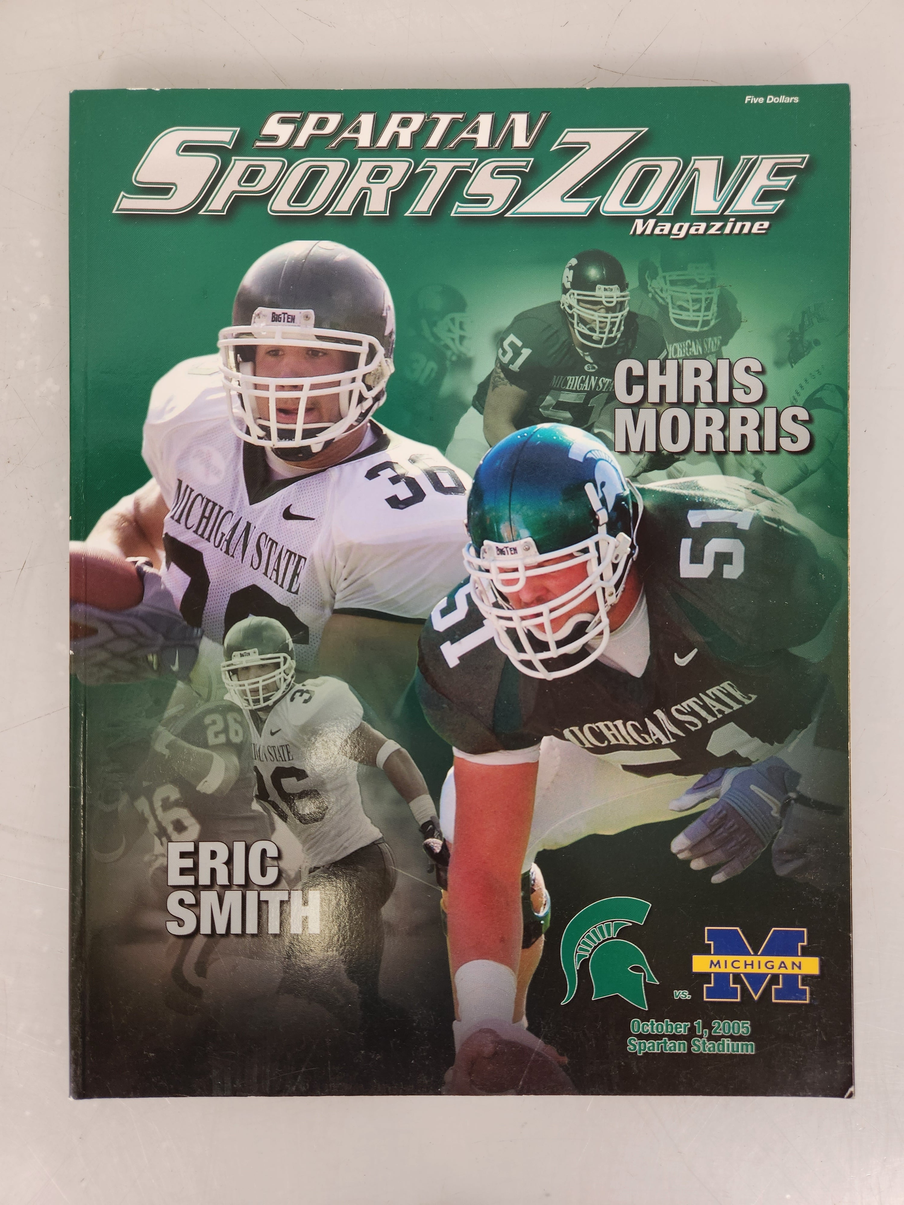2005 Michigan State vs Michigan Spartan SportsZone Magazine Football Program