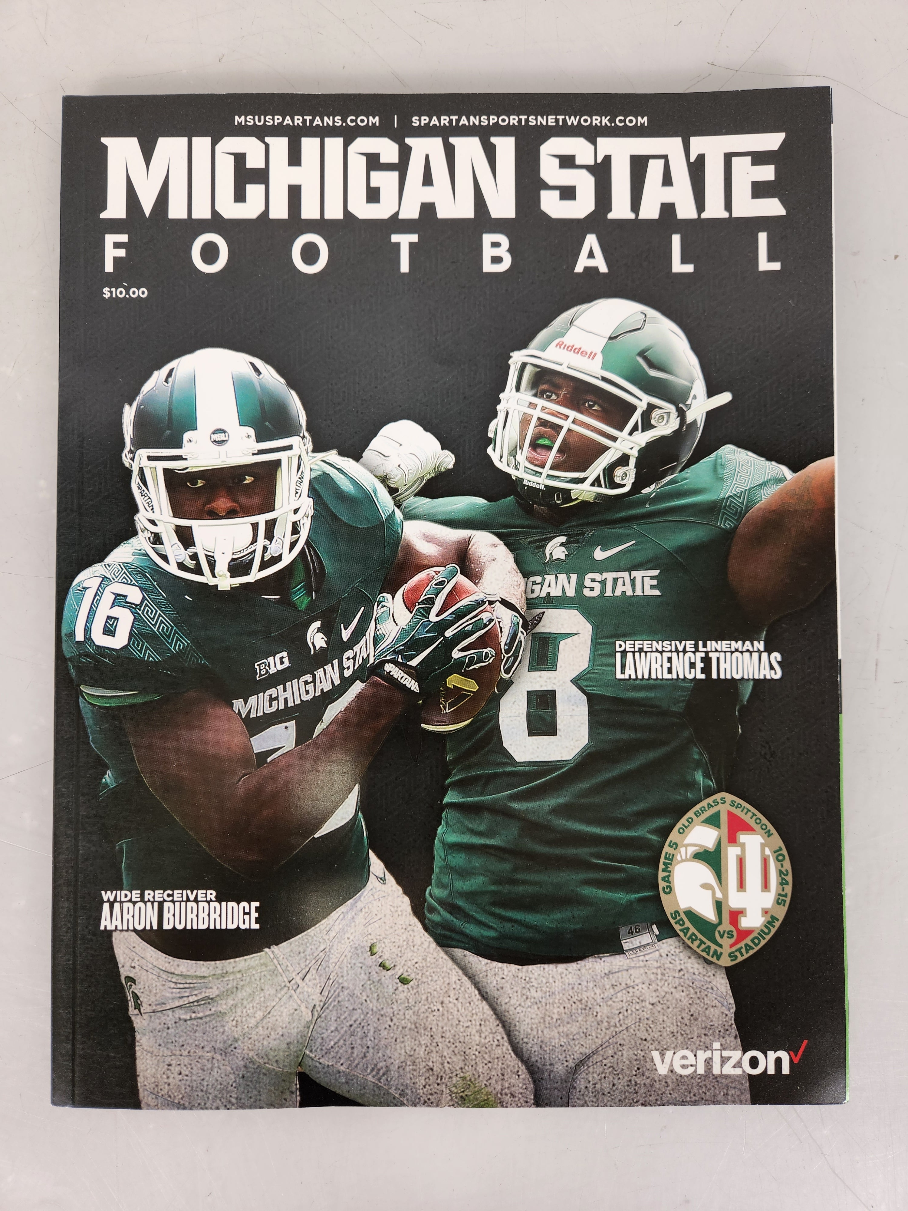 2015 Michigan State vs Indiana Michigan State Football Gameday Magazine Football Program