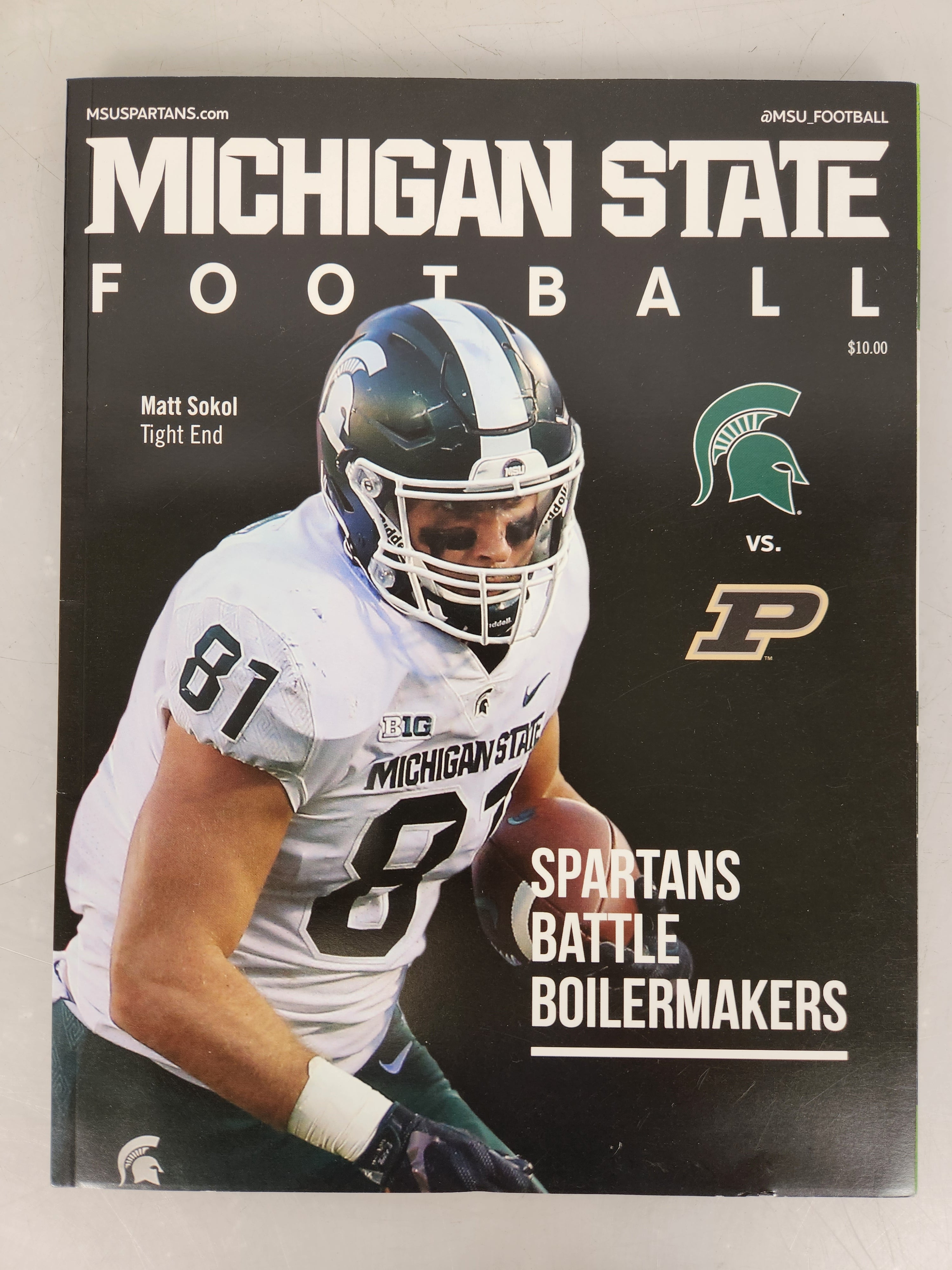 2018 Michigan State vs Purdue Michigan State Football Gameday Magazine Football Program