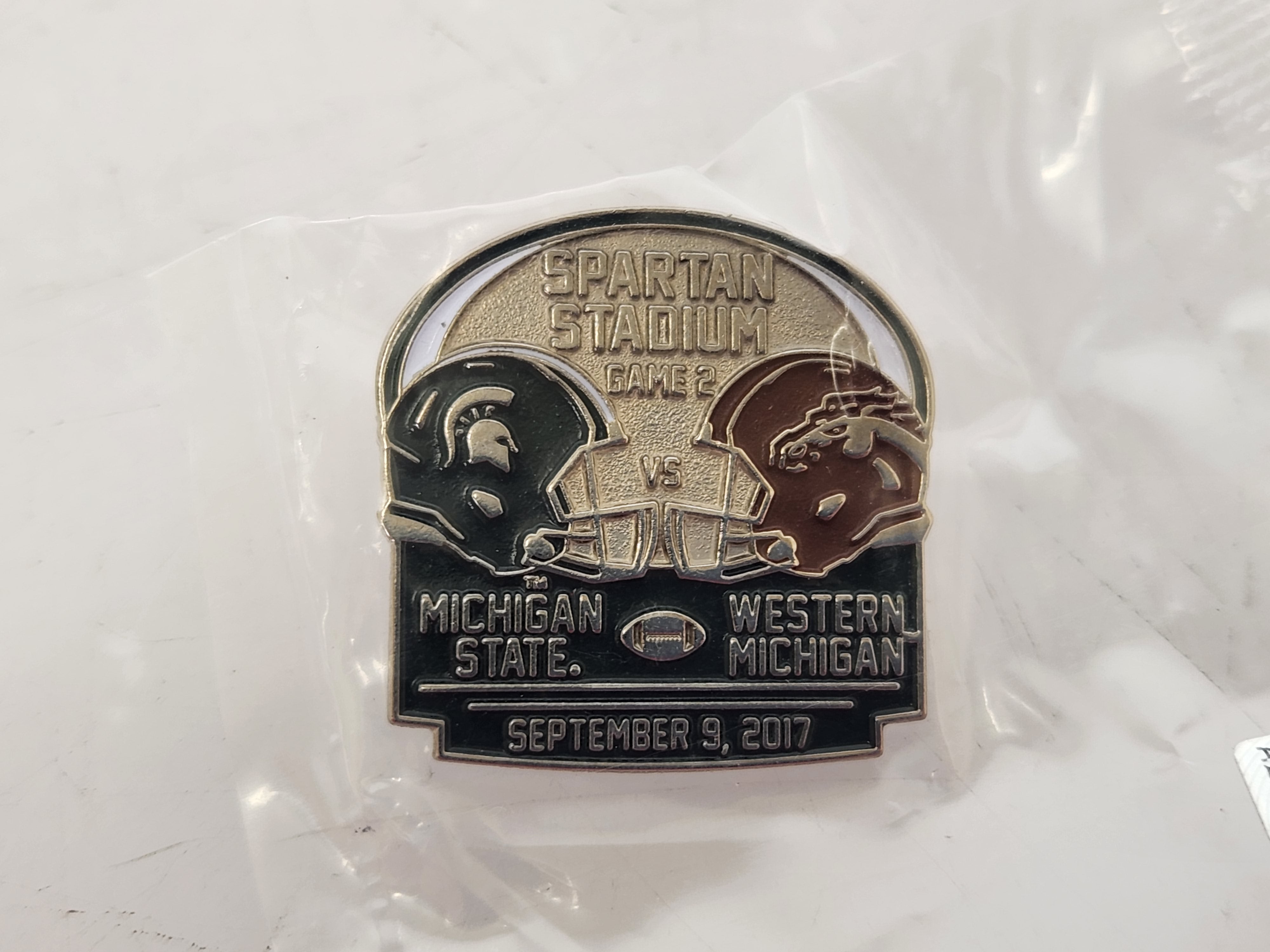 2017 Michigan State vs. Western Michigan Gameday Pin
