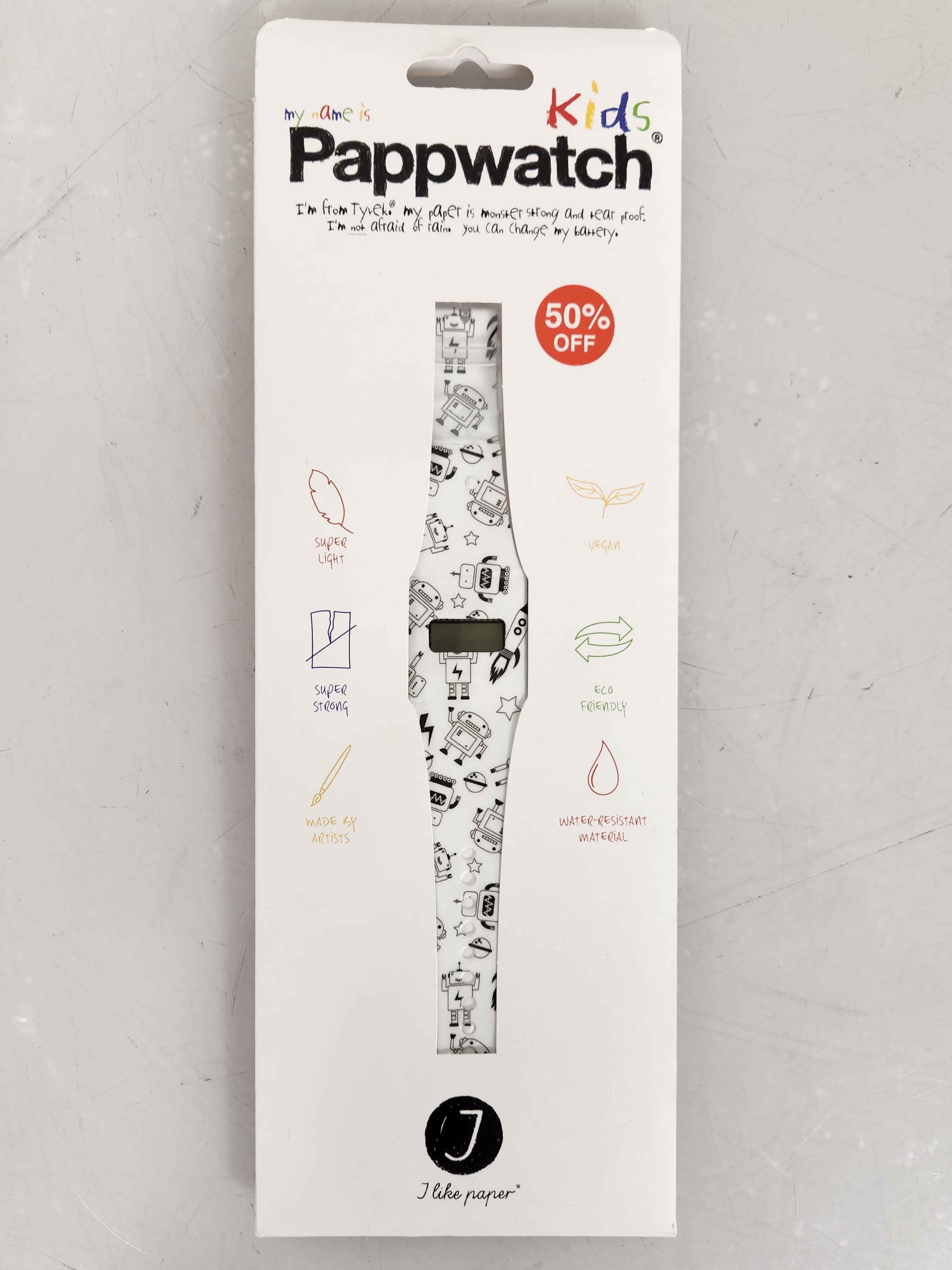 Pappwatch Kids "Roboto" Digital Paper Watch