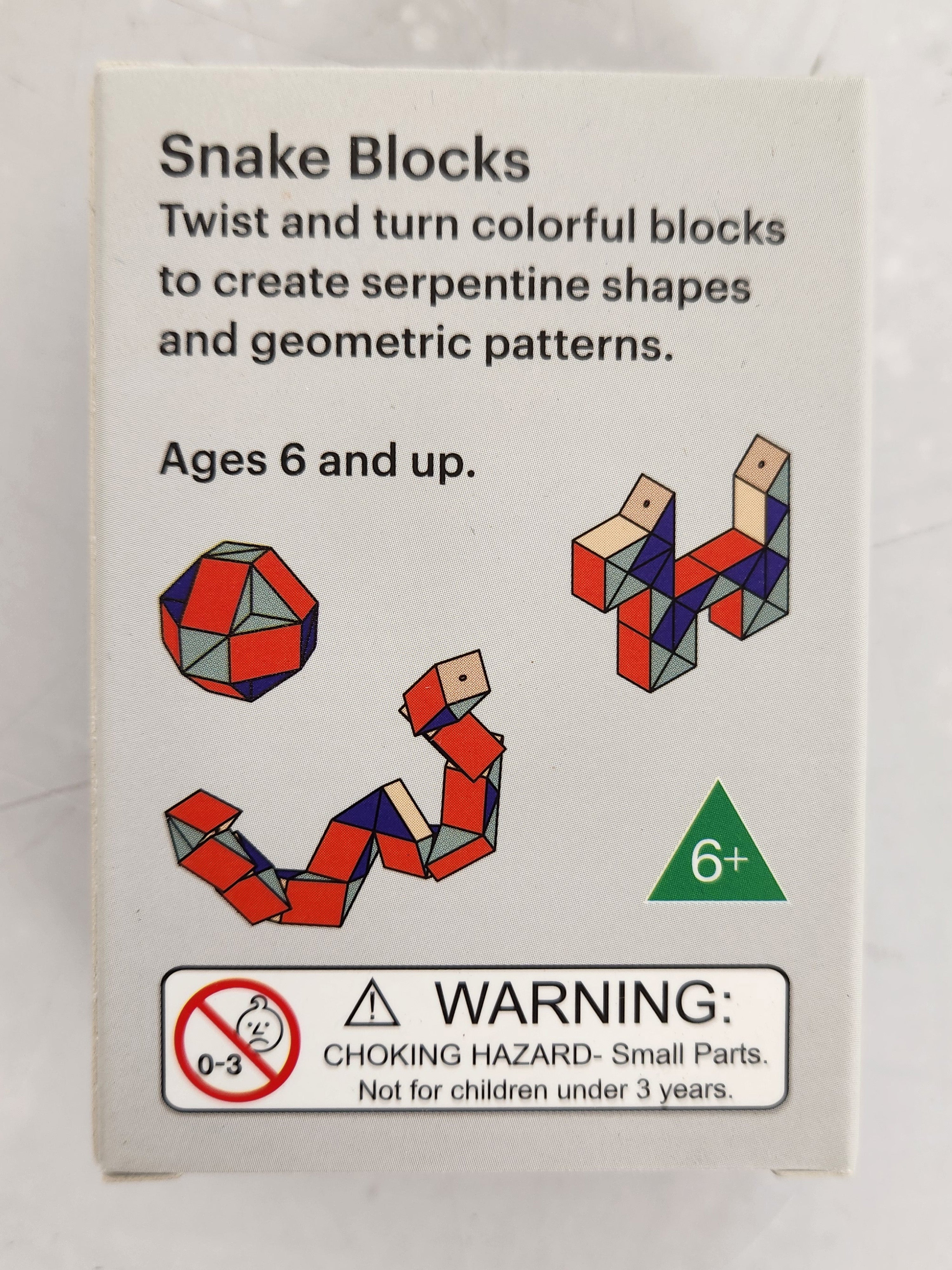 Areaware Small Snake Block Puzzle Red/Blue