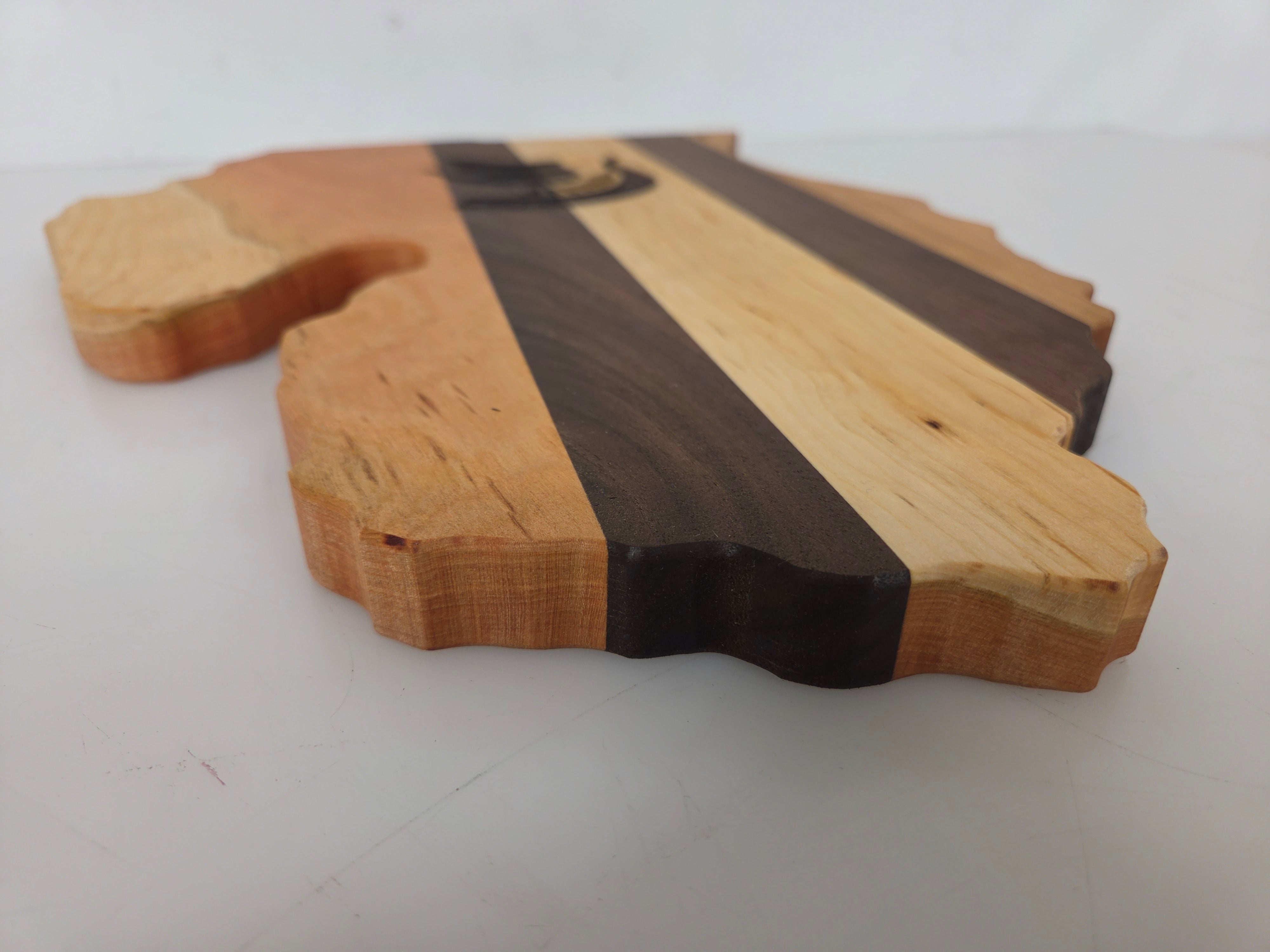 MSU Shadows State of Michigan Cutting Board Spartan Head Style 1