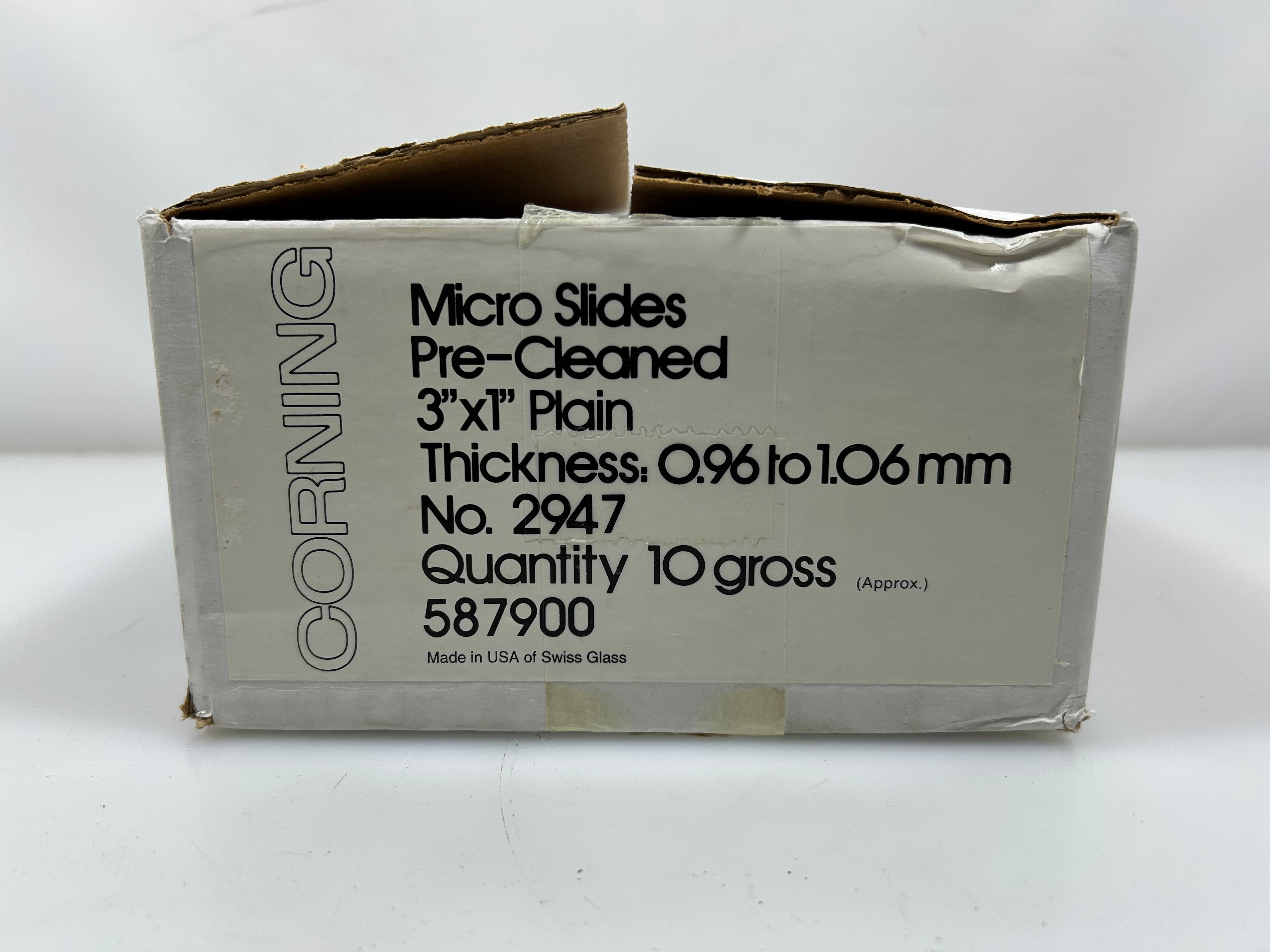 Corning 3" x 1" No. 2947 Plain Disposables Micro Slides