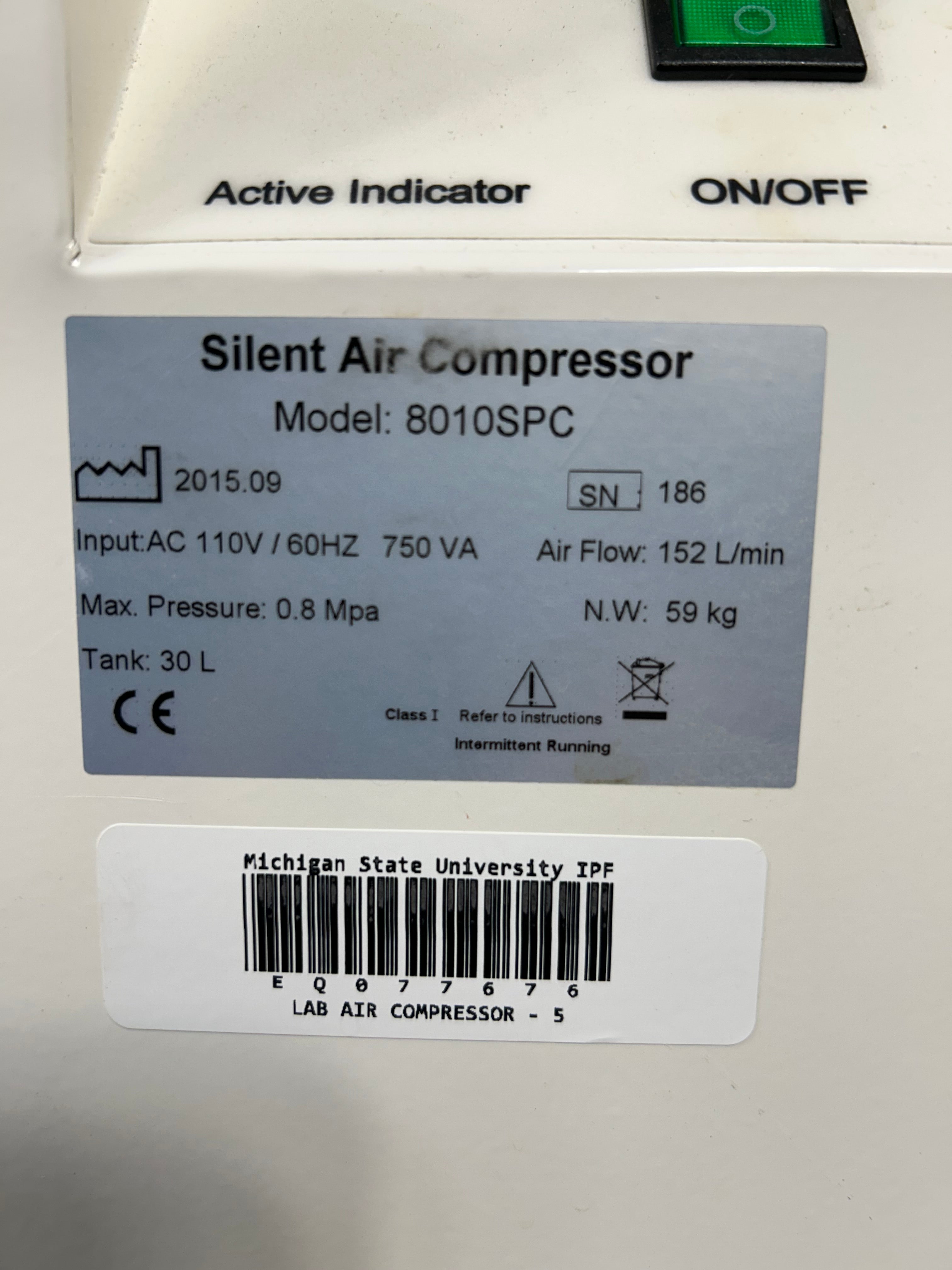 California Air Tools 8010SPC Compressor *Powers On*
