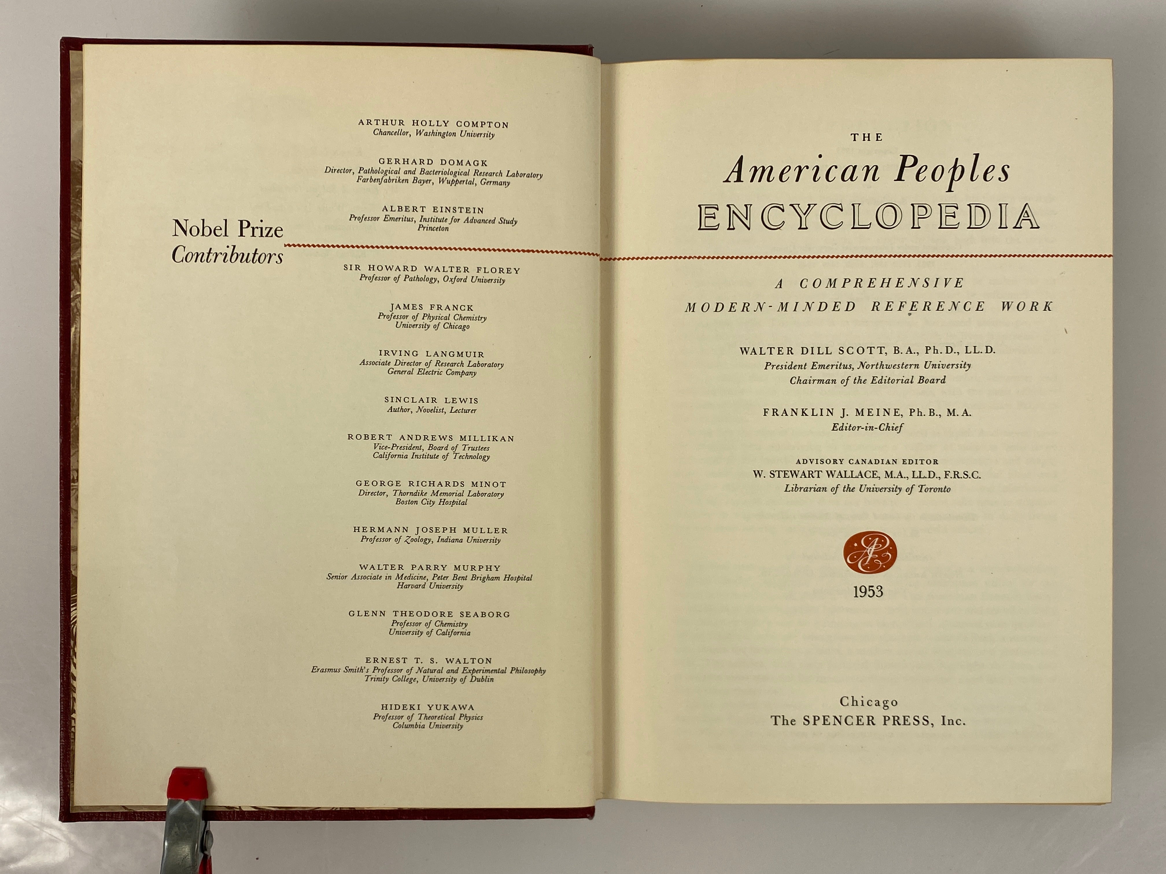 24 Volumes: Complete 1953 The American Peoples Encyclopedia w 4 Yearbooks HC