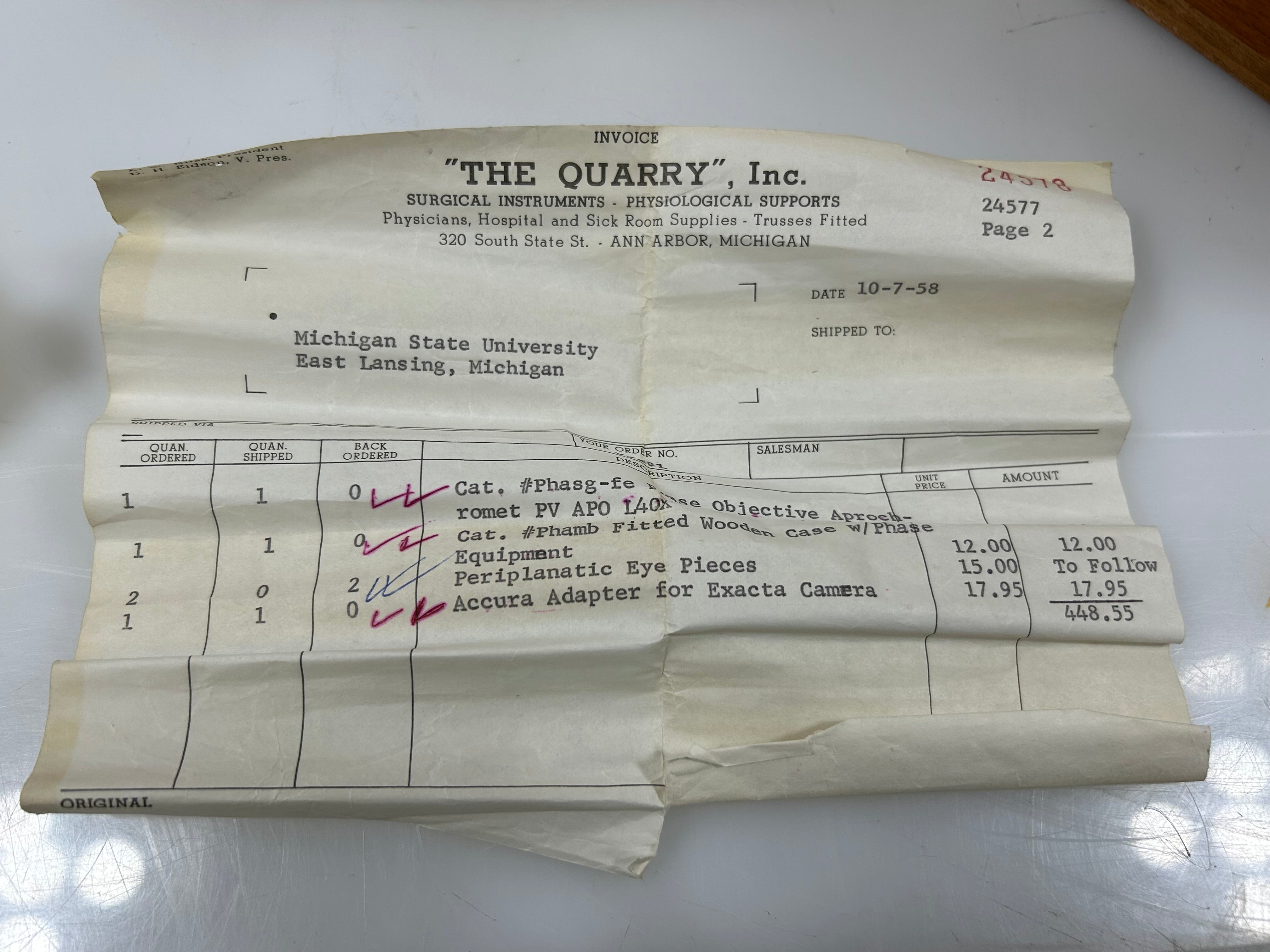 Vintage Leitz Laborlux II Binocular Microscope with Wood Case