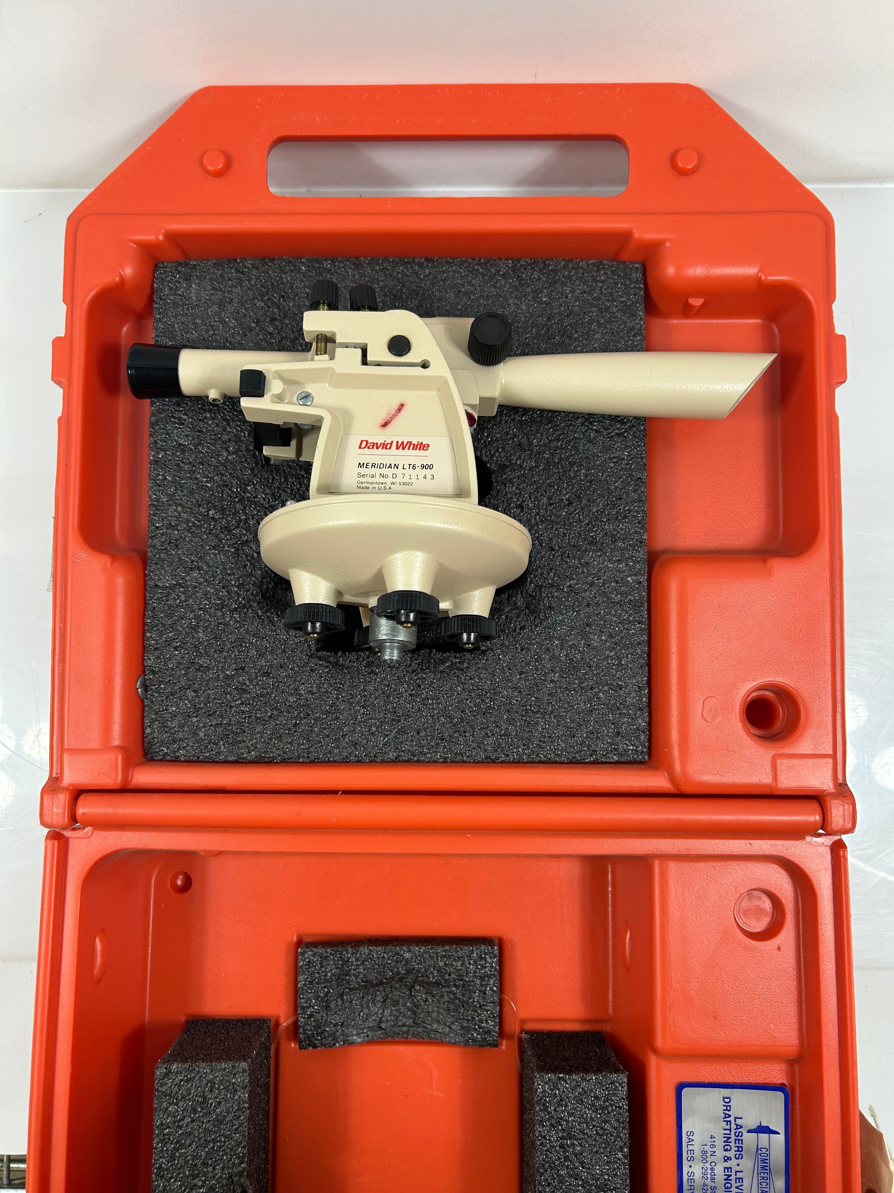 David White LT6-900 Meridian 22x Optical Transit Level & Case