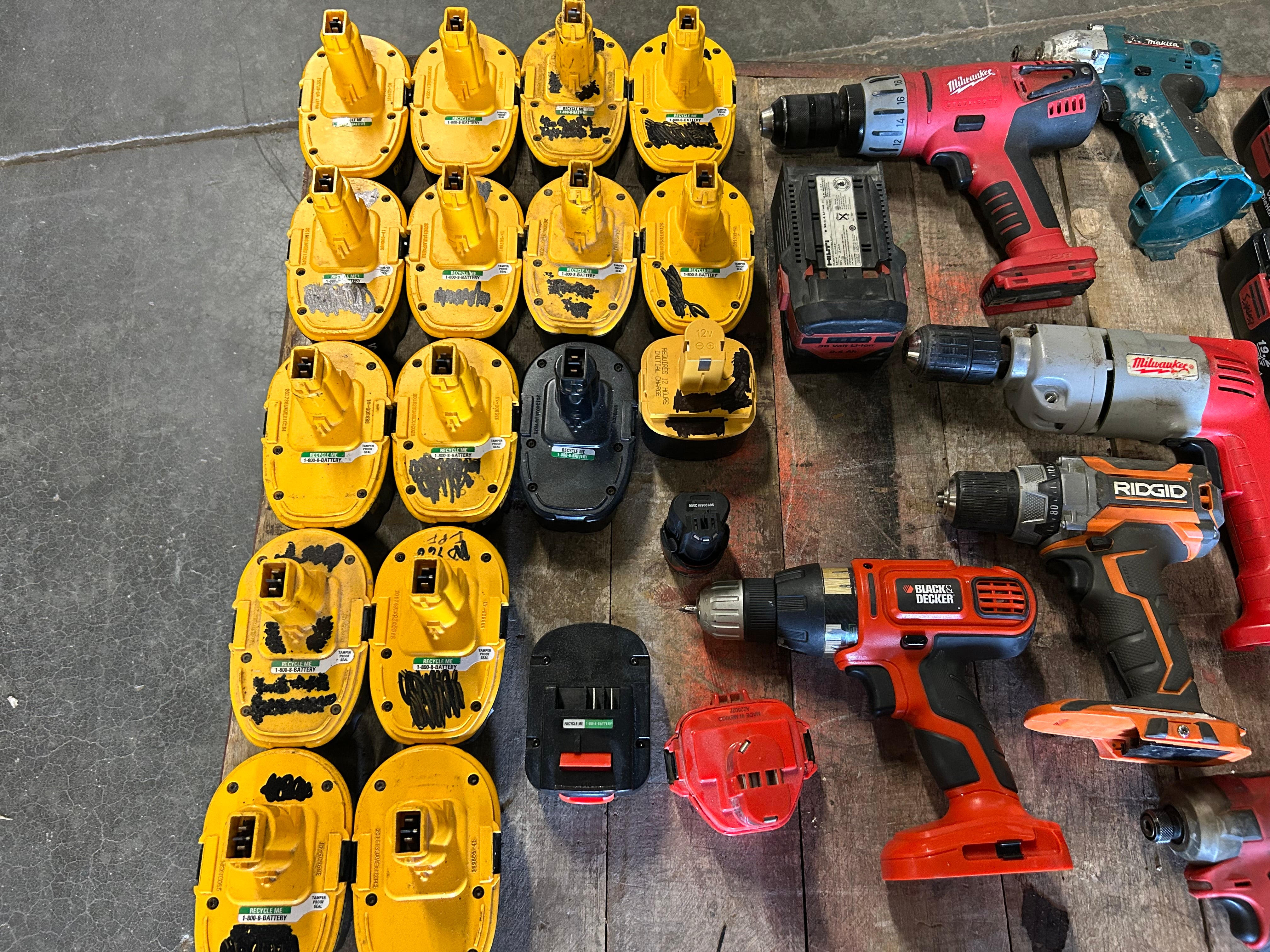 Lot of Assorted Power Tools and Batteries *Untested*