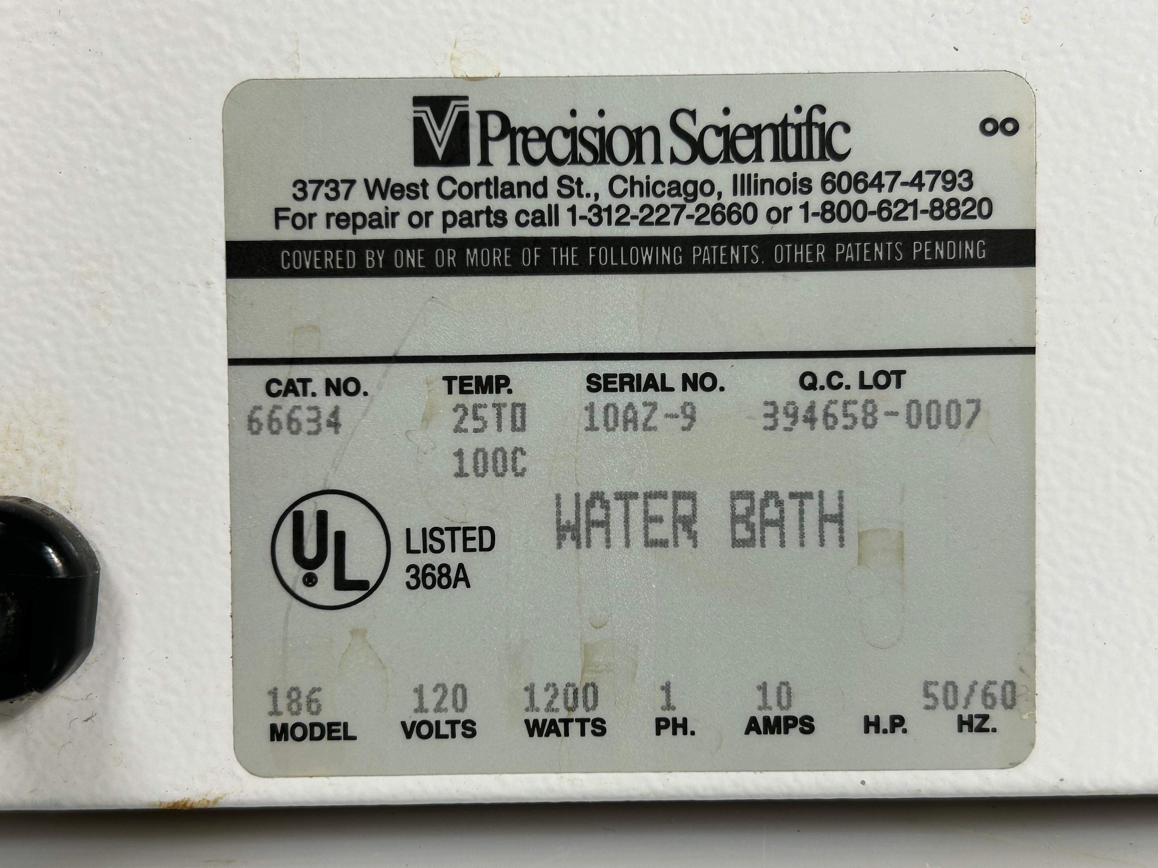 Precision Scientific Model 186 General Purpose Analog Water Bath