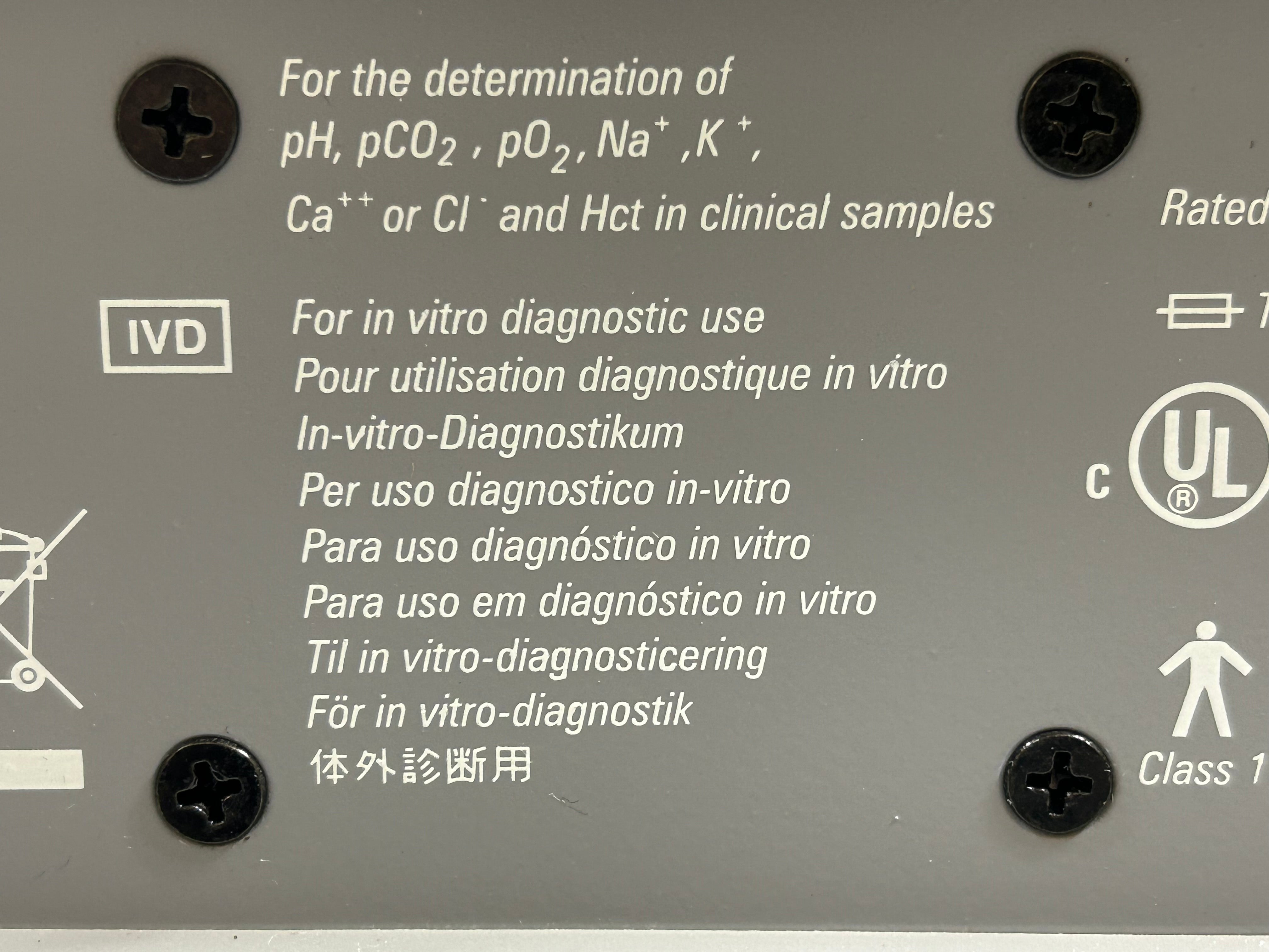 Siemens Rapidlab 348 Blood Gas Analyzer