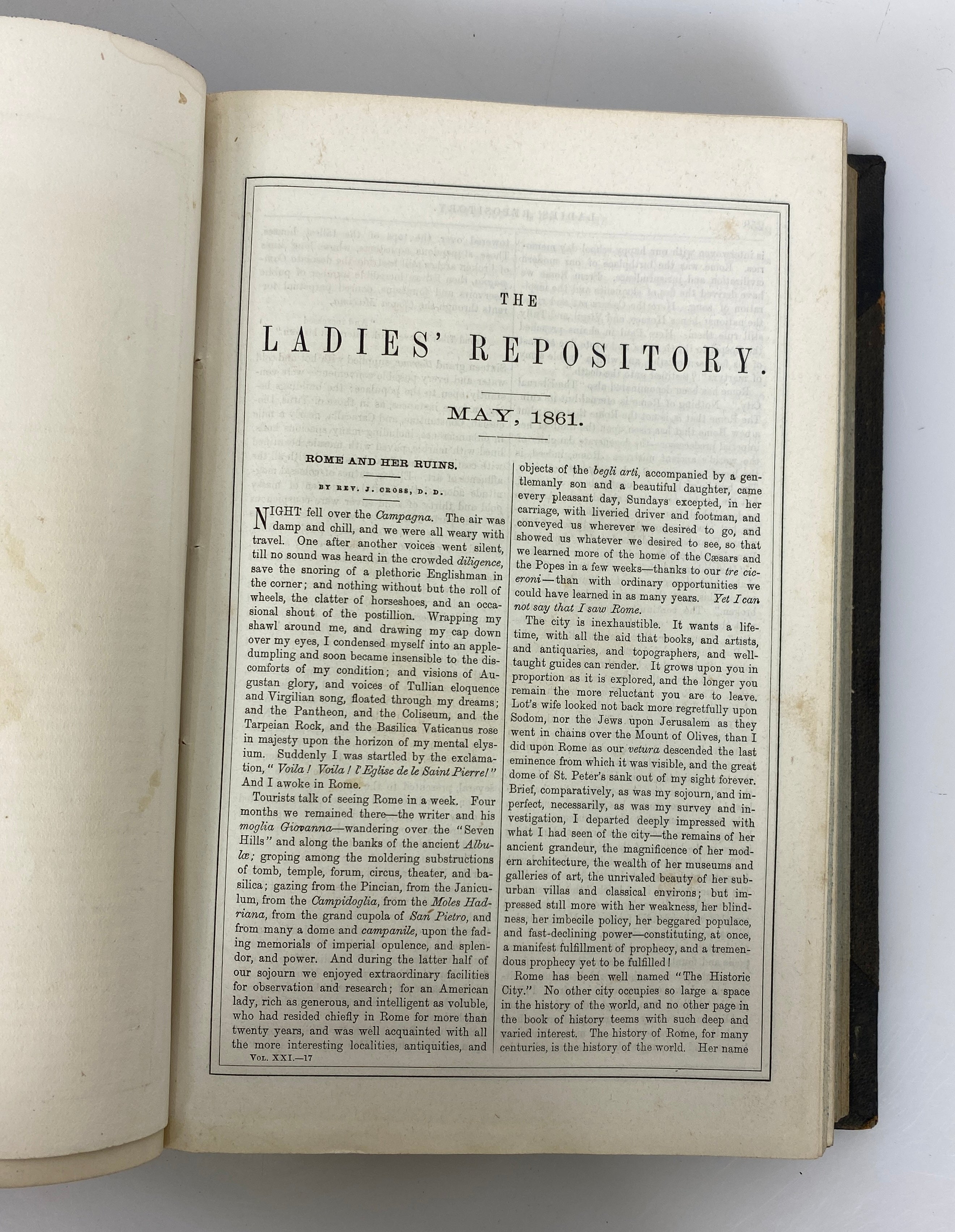 3 Antique Vols: The Ladies' Repository Literature & Religion 1861-68 HC