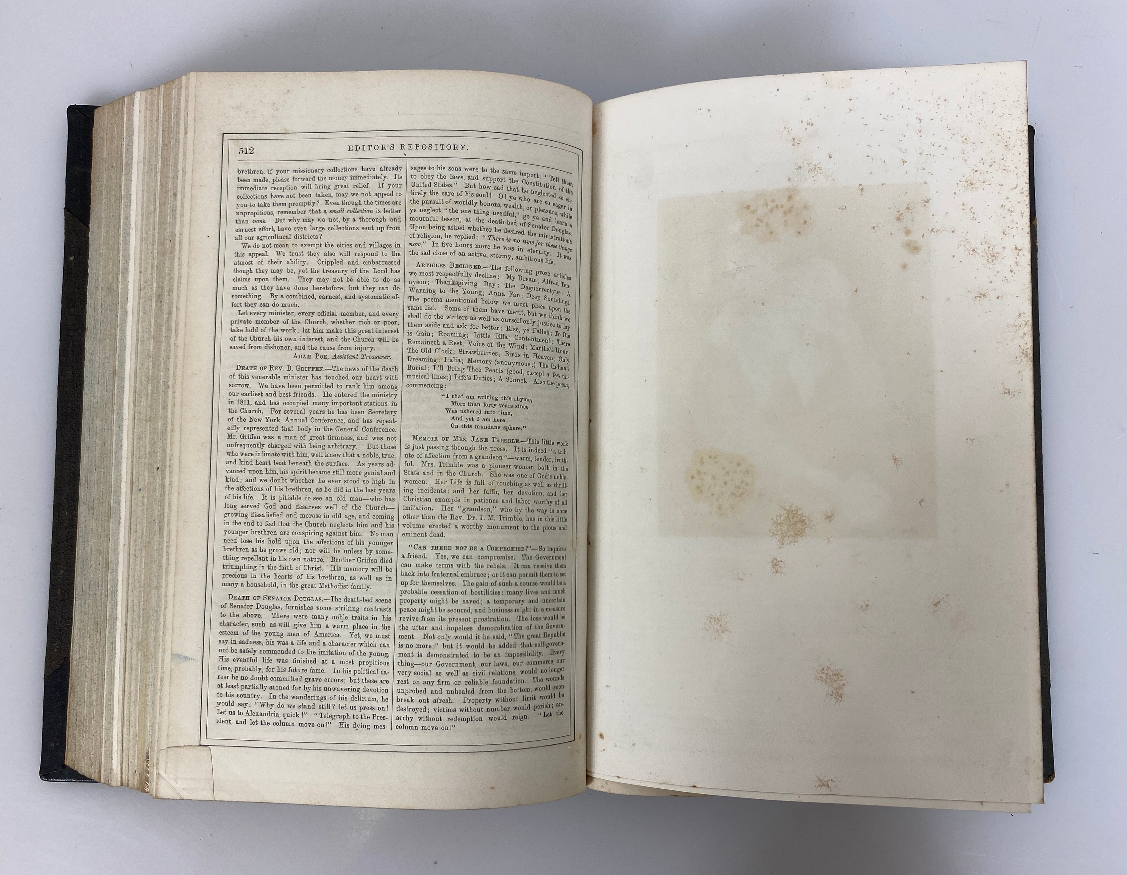 3 Antique Vols: The Ladies' Repository Literature & Religion 1861-68 HC