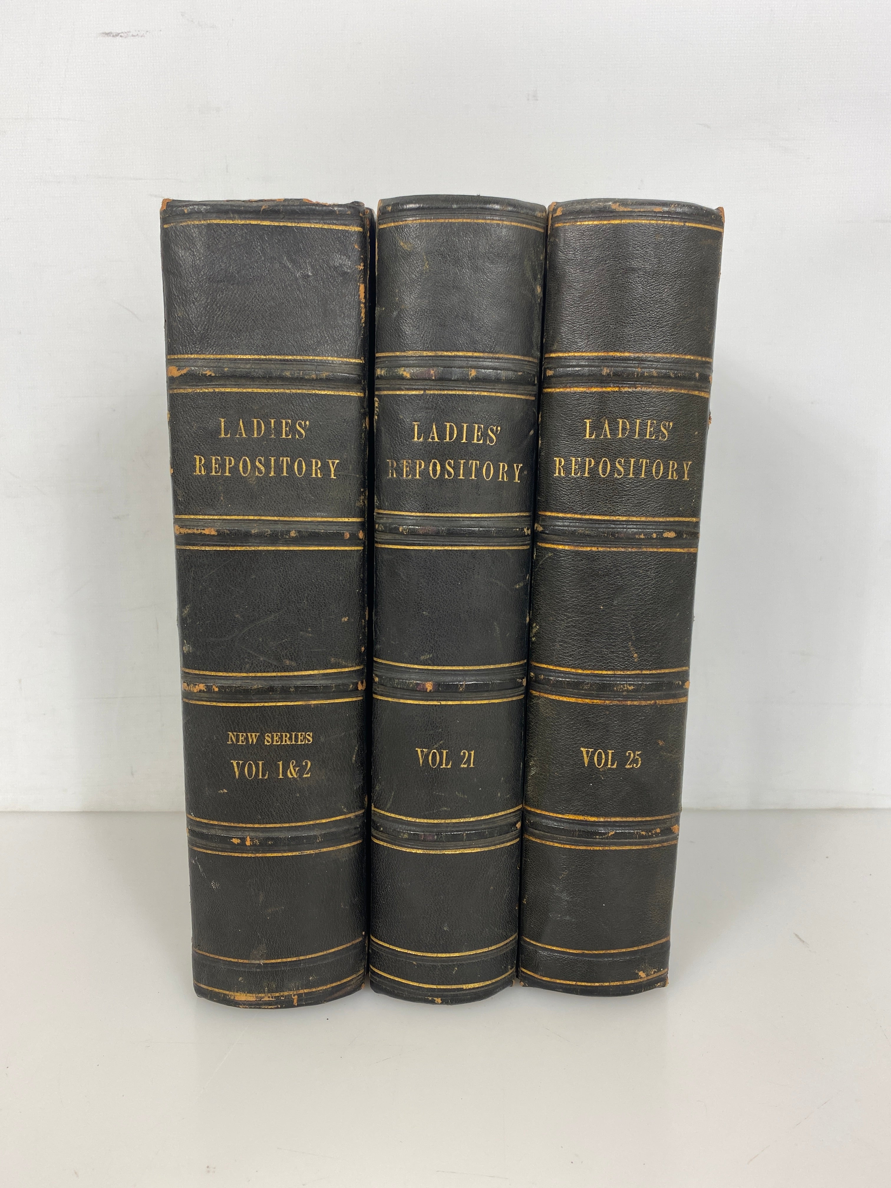 3 Antique Vols: The Ladies' Repository Literature & Religion 1861-68 HC