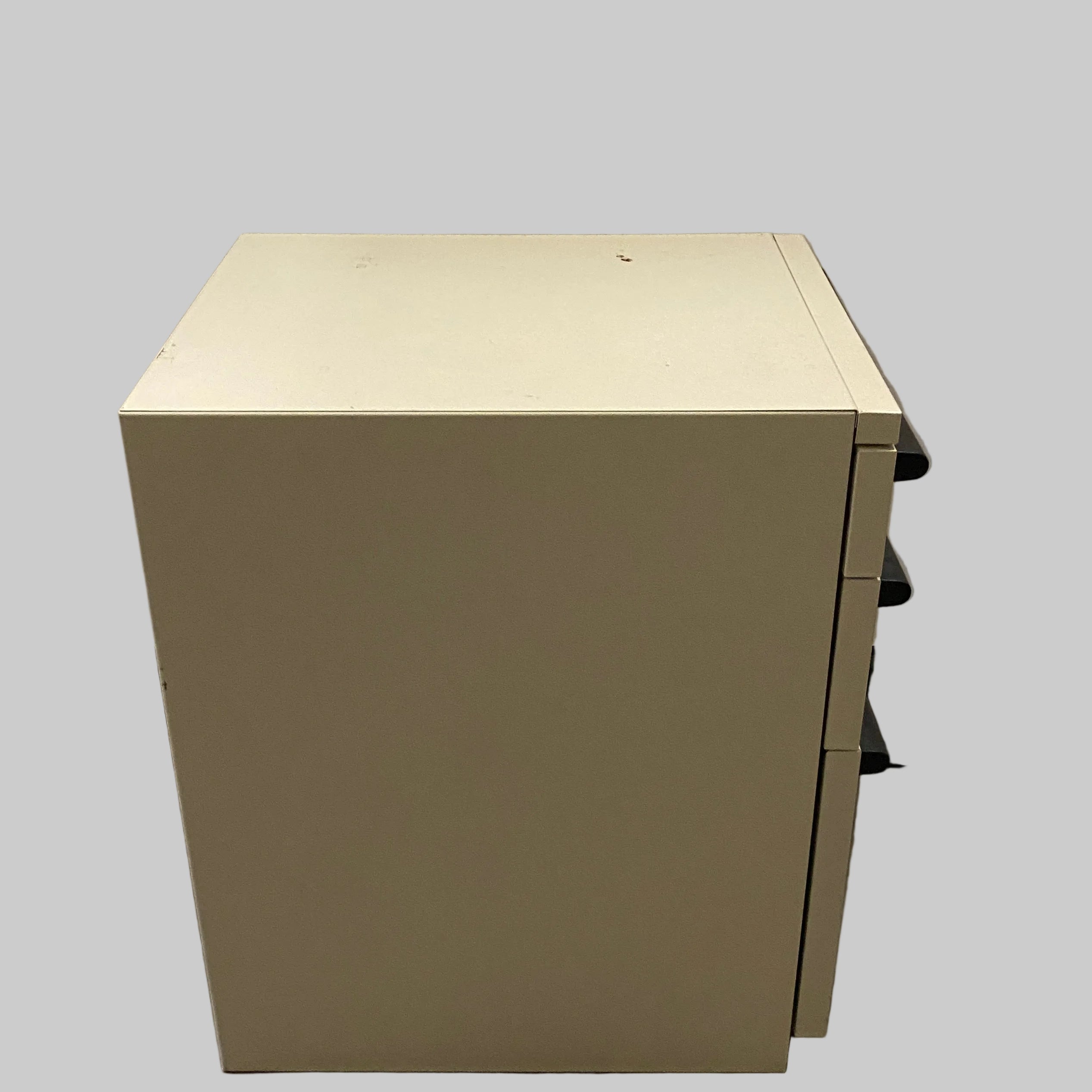 3-Drawer Metal Mobile Filing Cabinet Beige Office File Cabinet Locking