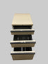 3-Drawer Metal Mobile Filing Cabinet Beige Office File Cabinet Locking