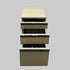 3-Drawer Metal Mobile Filing Cabinet Beige Office File Cabinet Locking