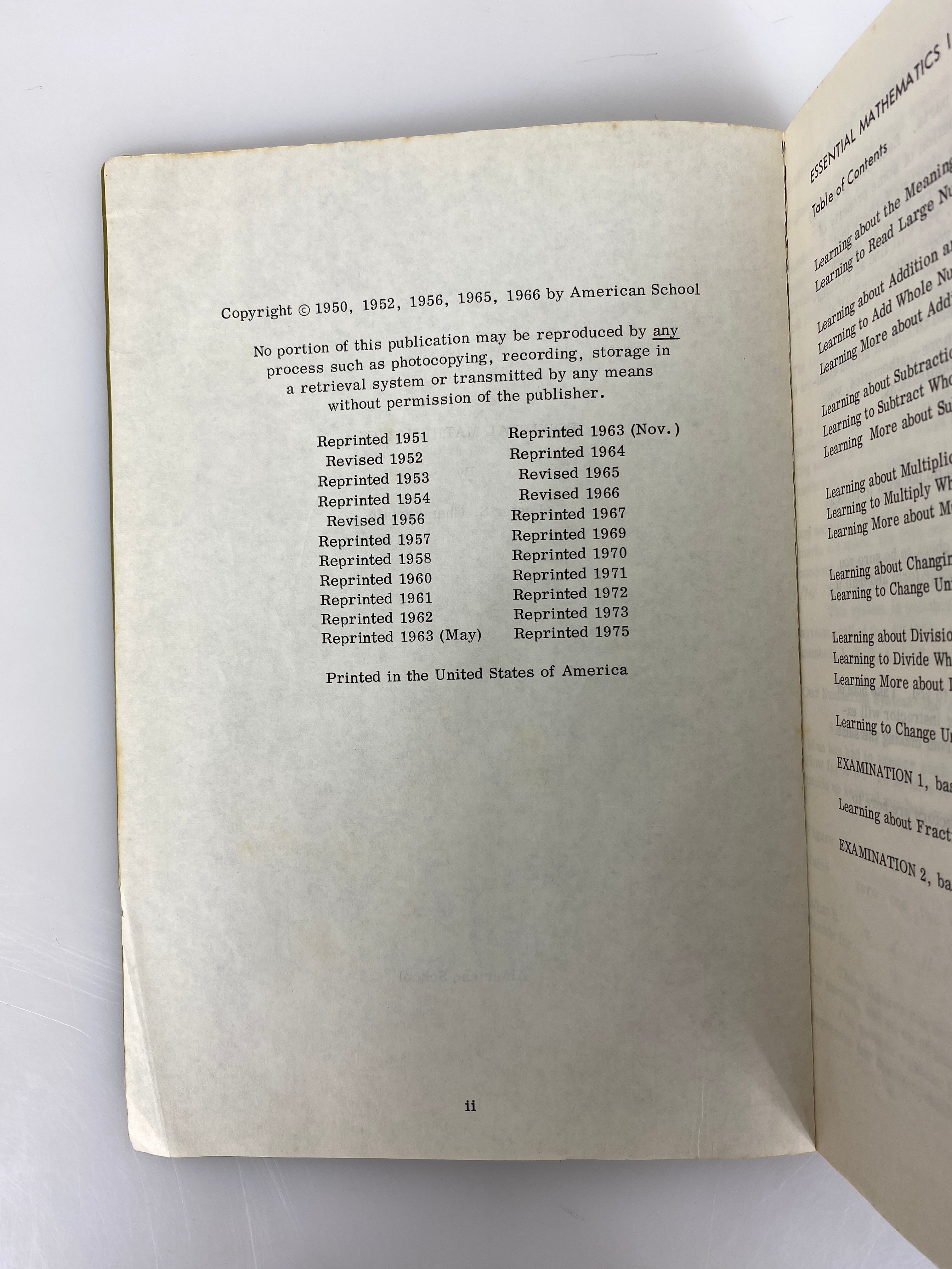 3 Essential Mathematics American School Workbooks by Chamberlain 1975 SC