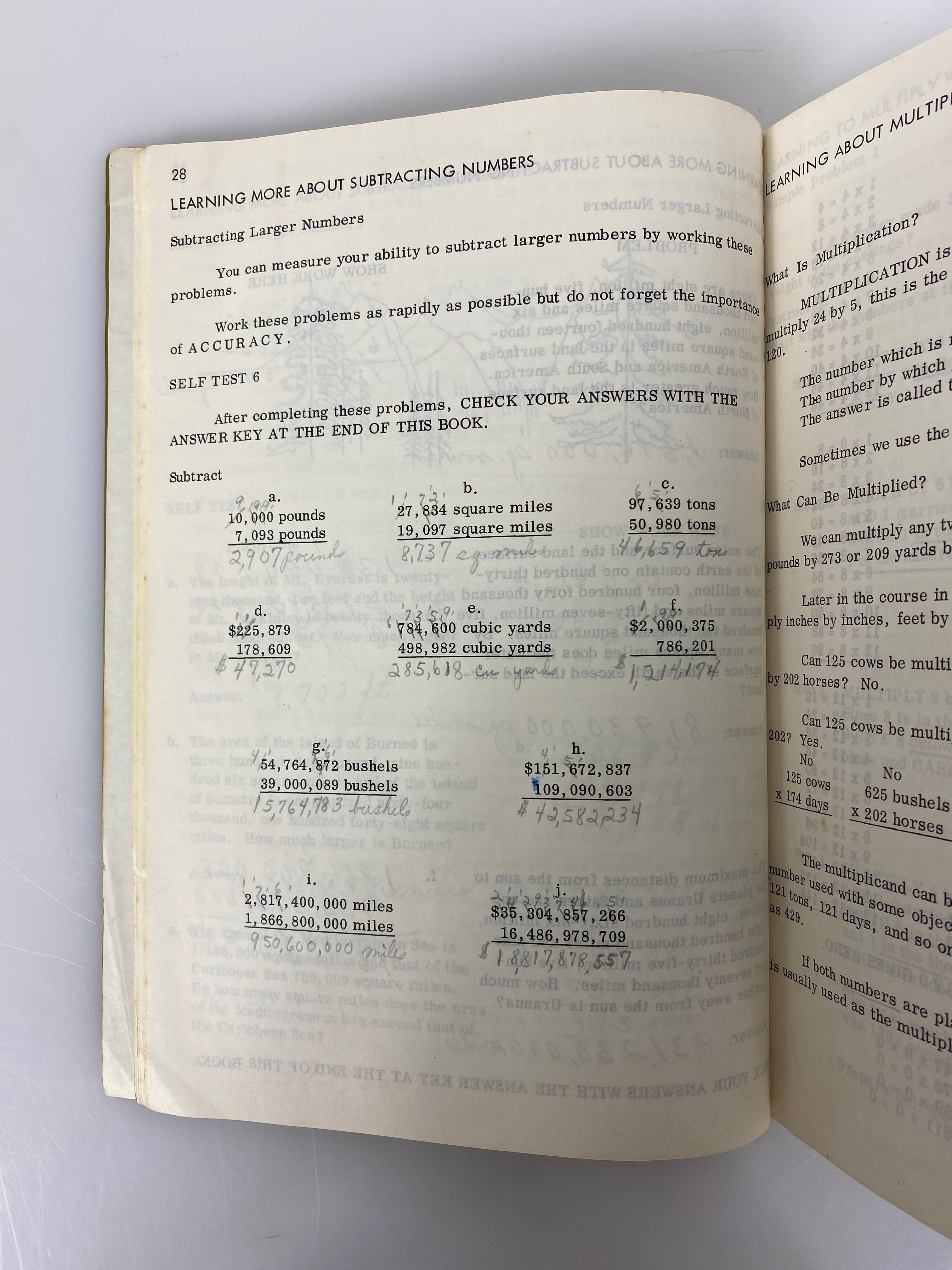 3 Essential Mathematics American School Workbooks by Chamberlain 1975 SC