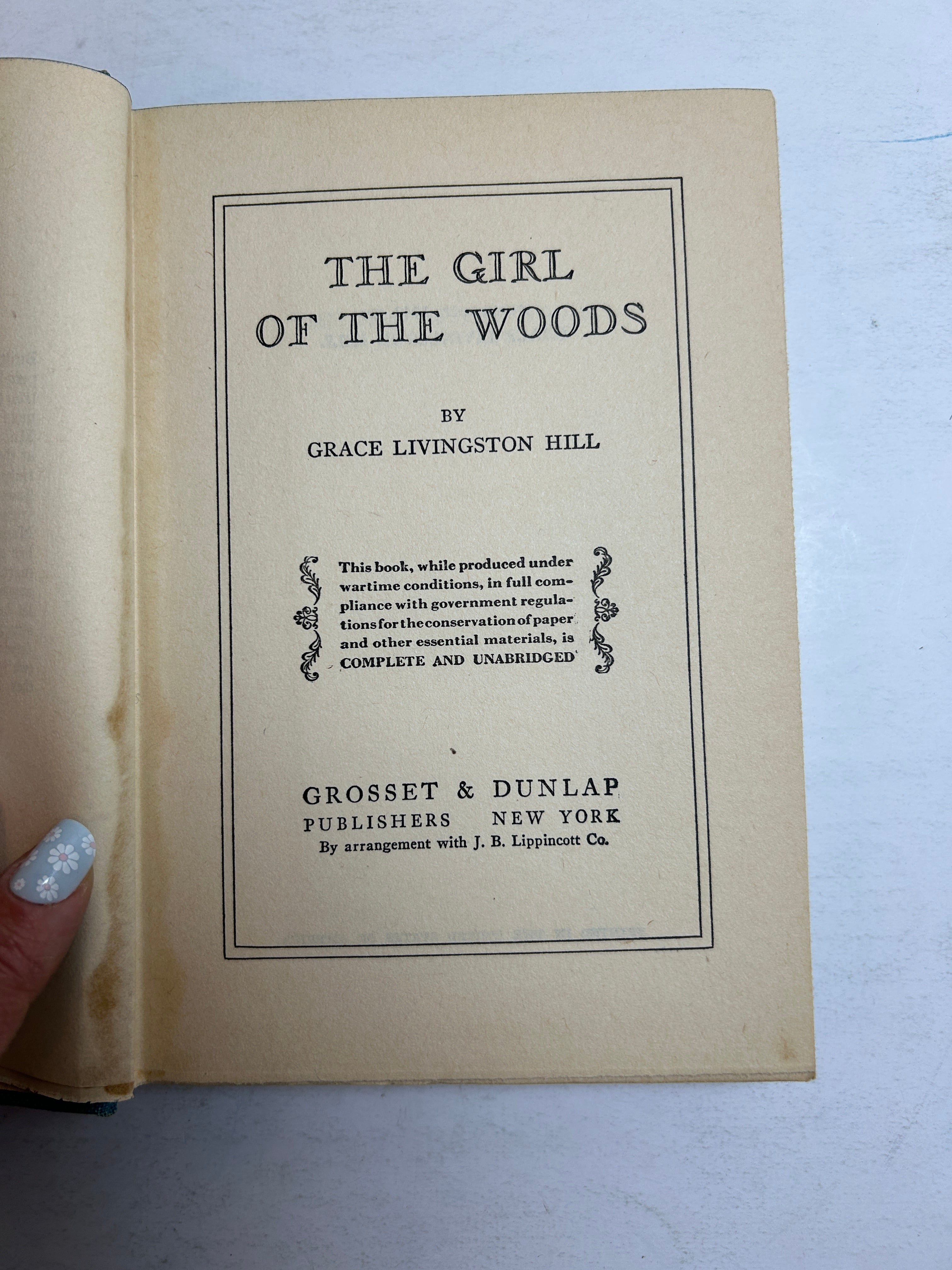 3 Grace L. Hill Dawn of the Morning/Girl of the Woods/Voice in the Wilderness HC