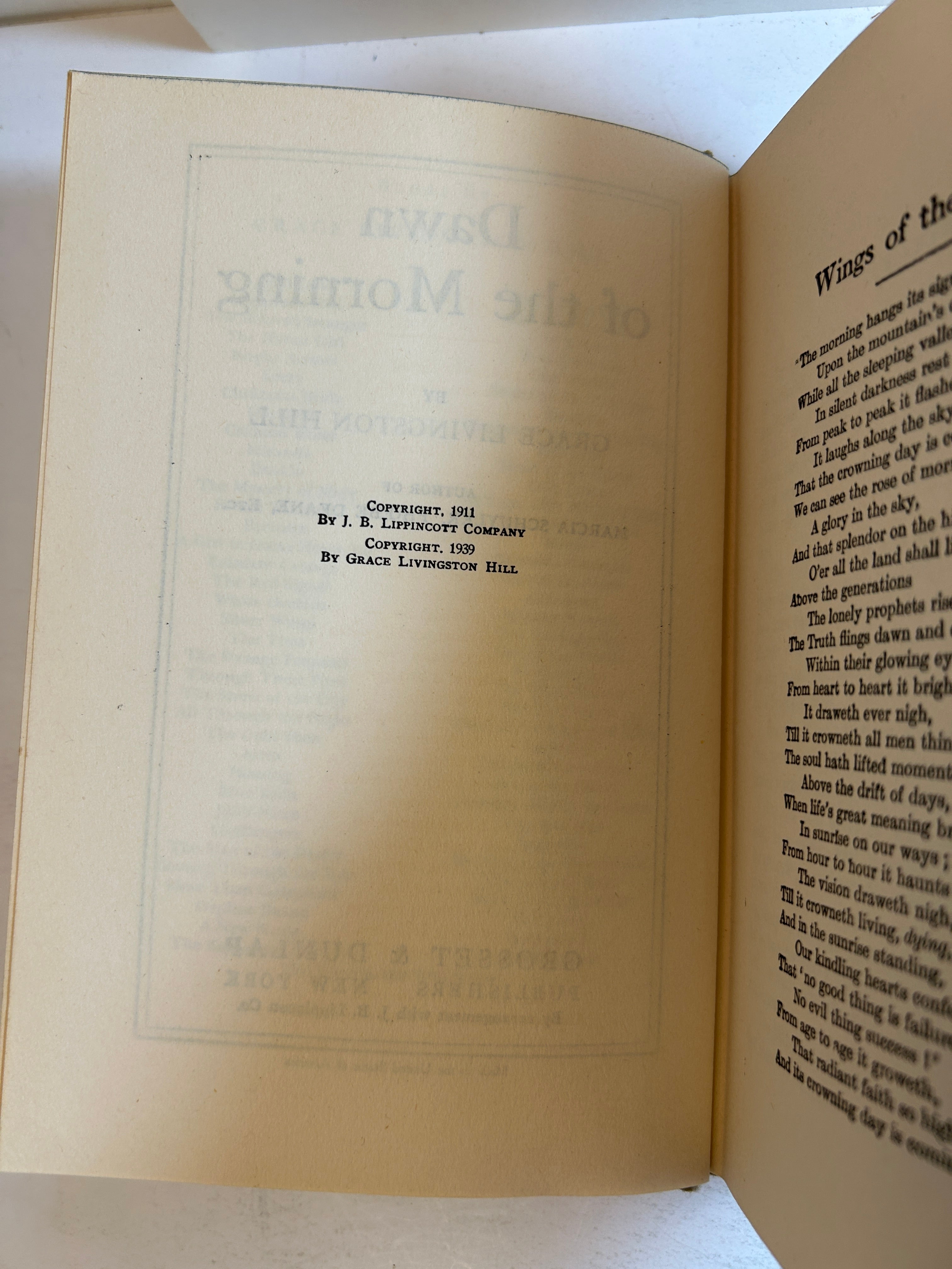 3 Grace L. Hill Dawn of the Morning/Girl of the Woods/Voice in the Wilderness HC
