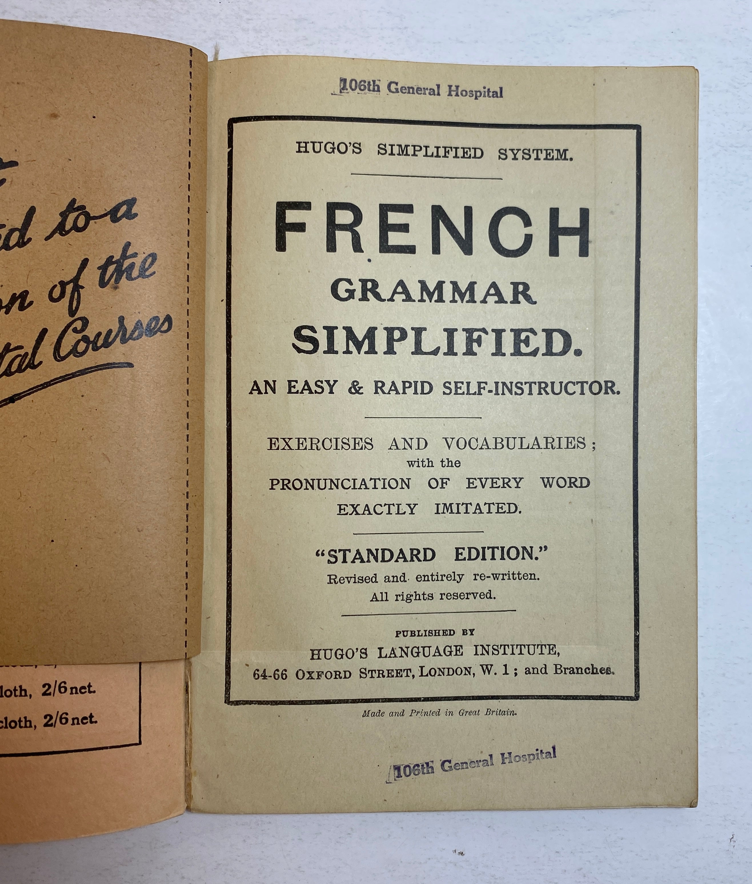 3 Hugo's Simplified System French Language Guides Pronunciation/Grammar SC