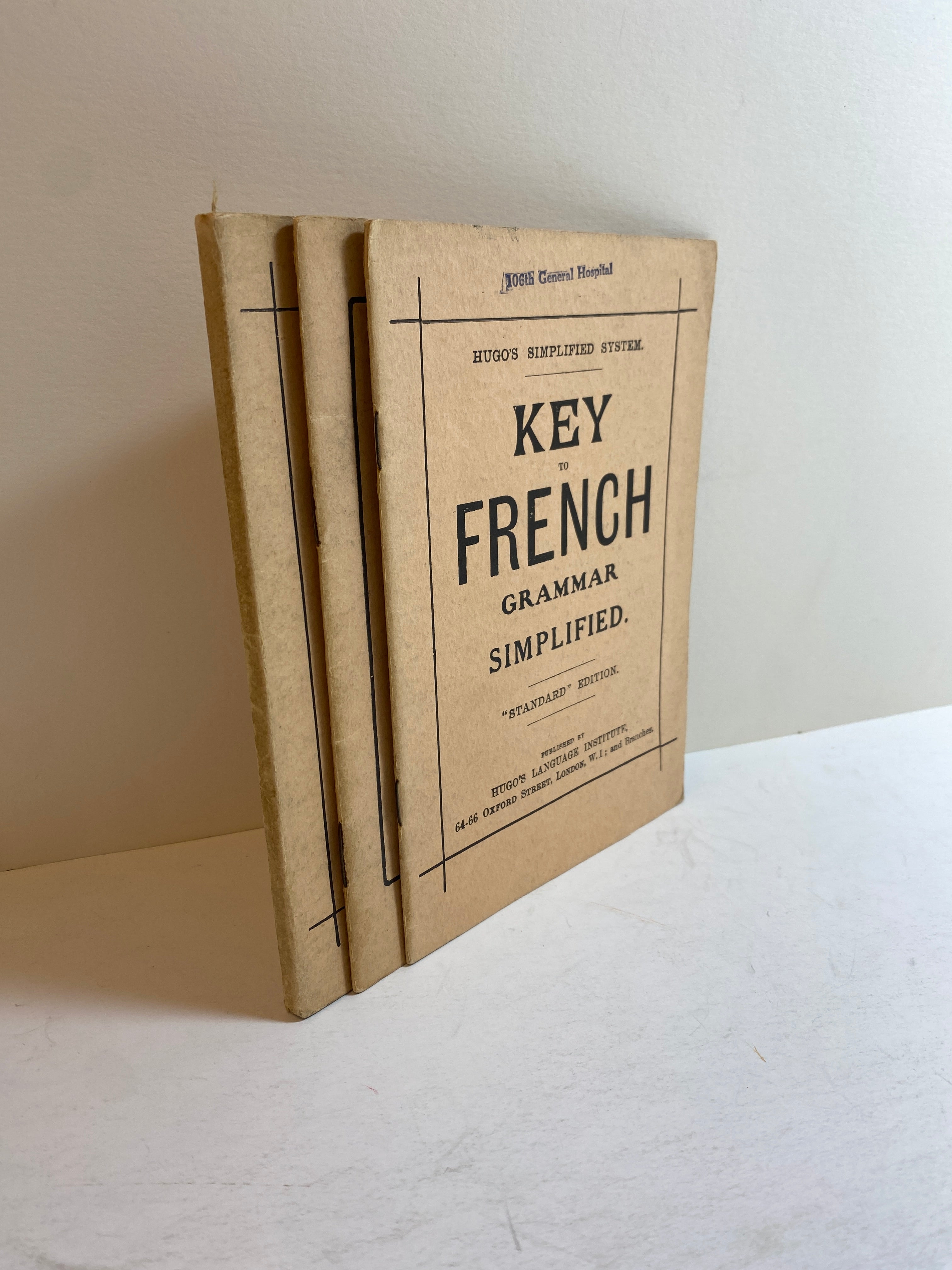 3 Hugo's Simplified System French Language Guides Pronunciation/Grammar SC