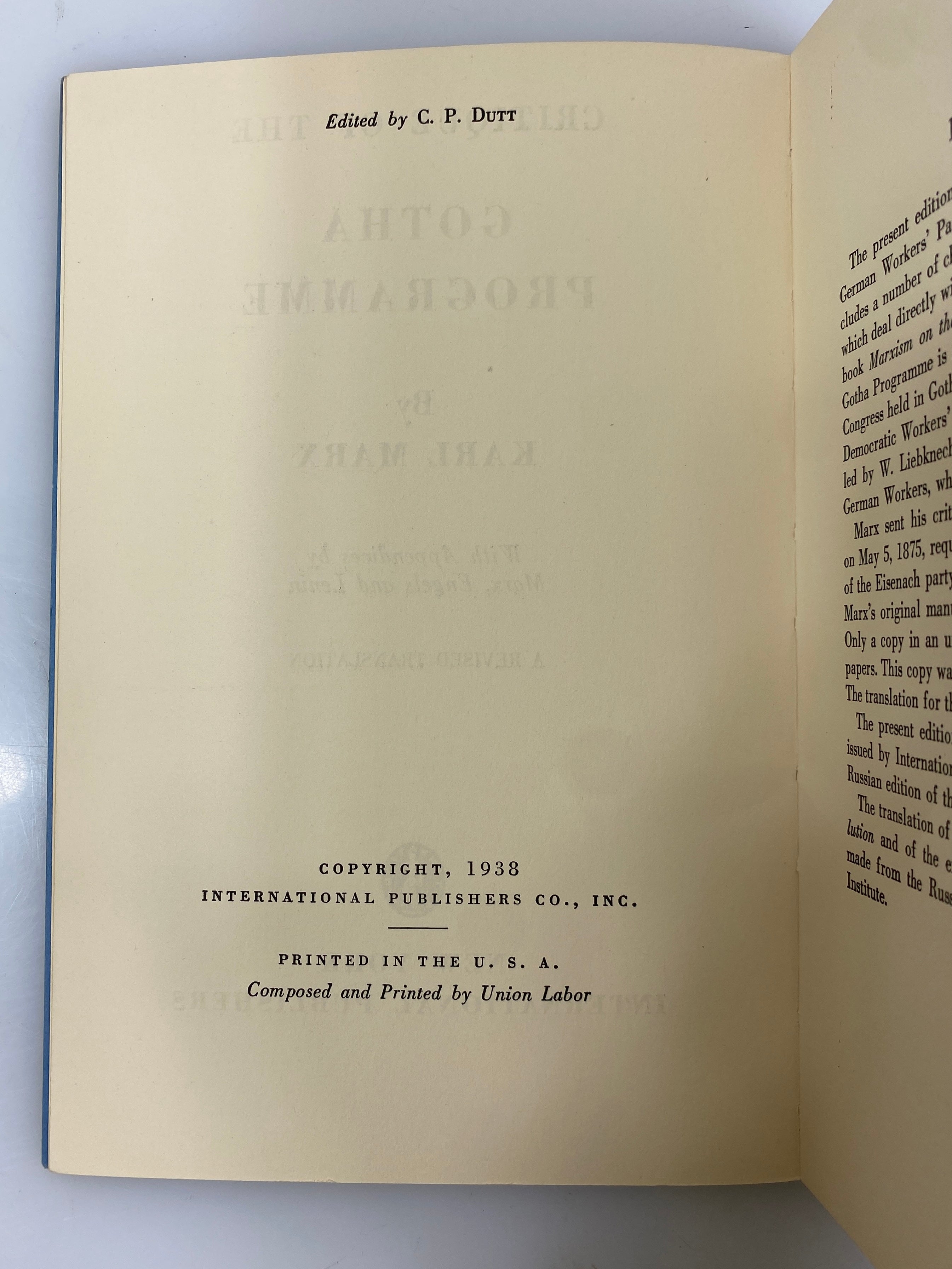 3 Karl Marx: For Beginners/The 18th Brumaire/Critique of the Gotha Programme SC