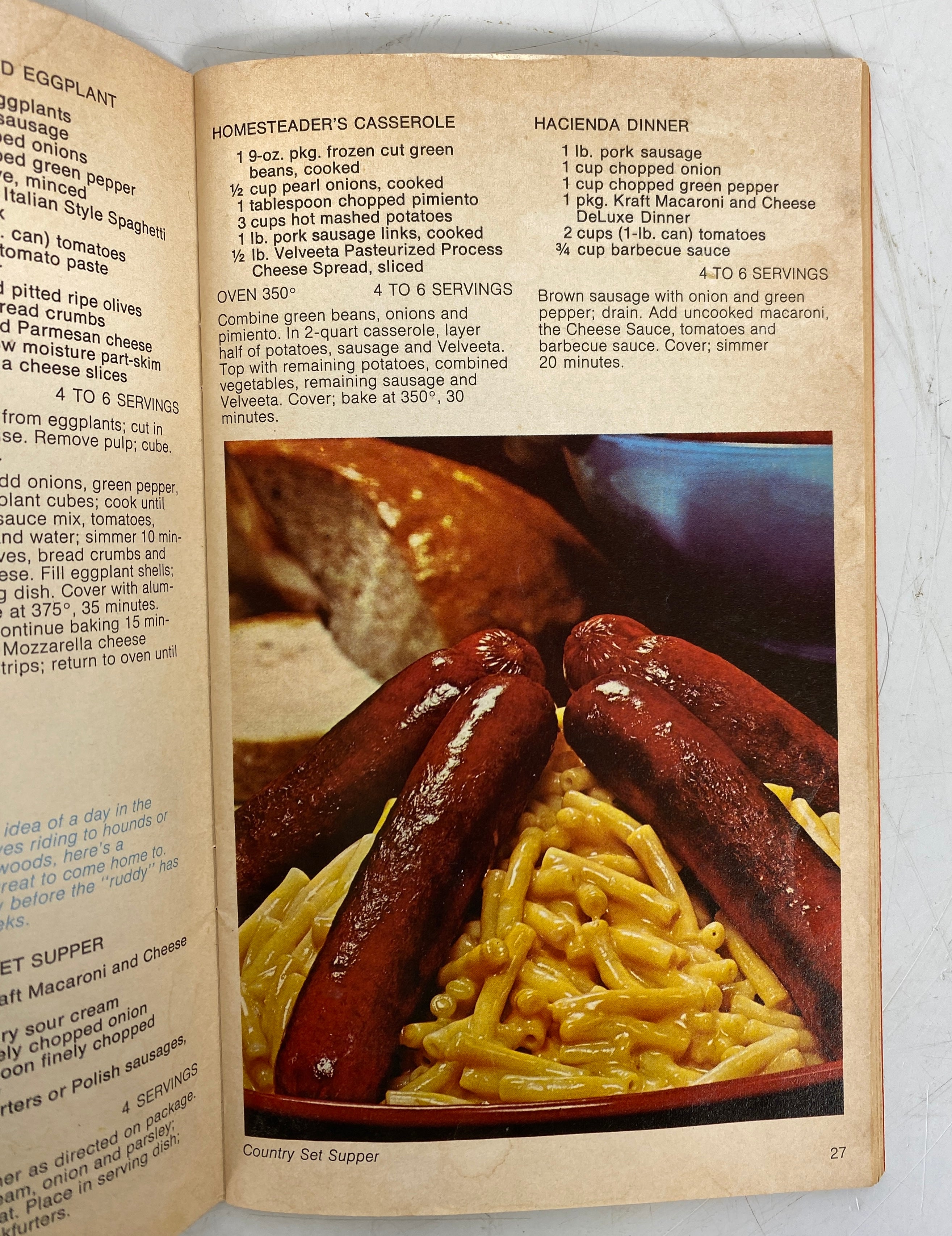 3 Kraft Recipe Booklets: Complete Cheese/Main Dish/Salad! w Ad Supplement