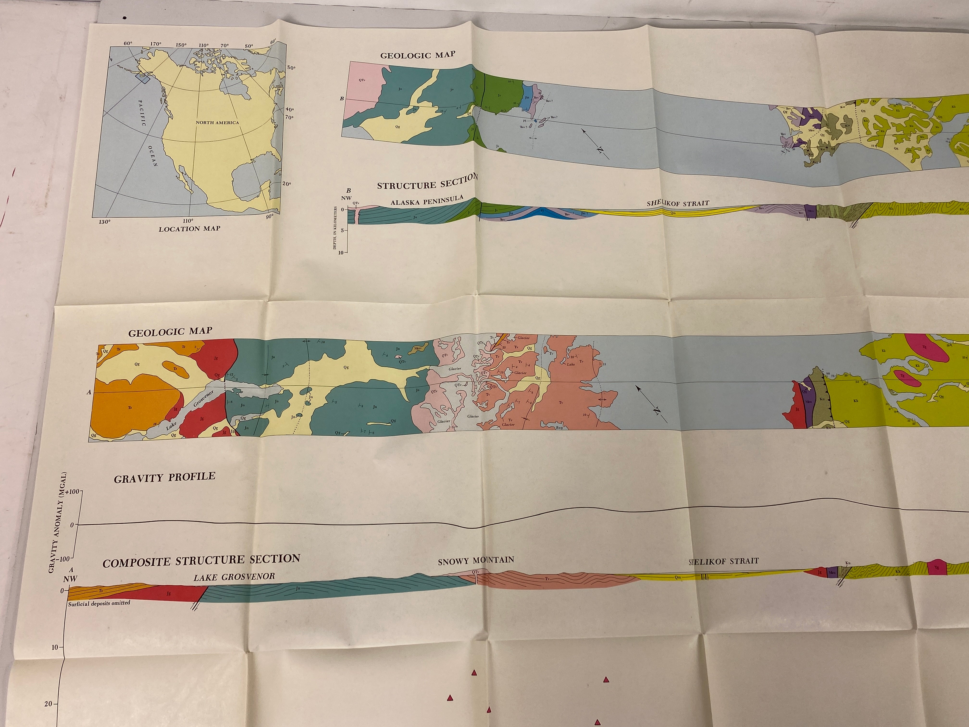 3 Vintage Alaska Wall Maps U.S. Geodynamics Committee 1979-1982