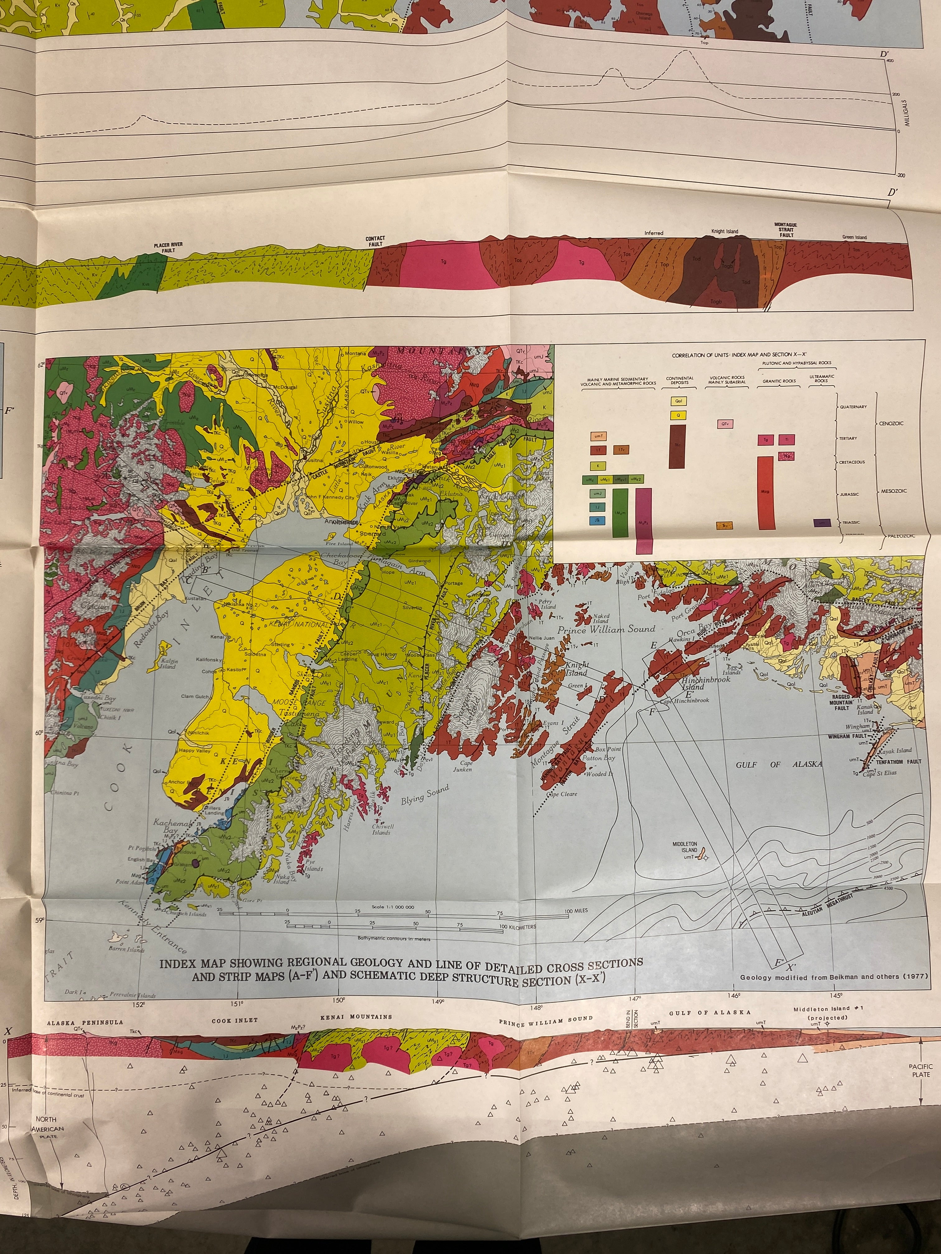 3 Vintage Alaska Wall Maps U.S. Geodynamics Committee 1979-1982