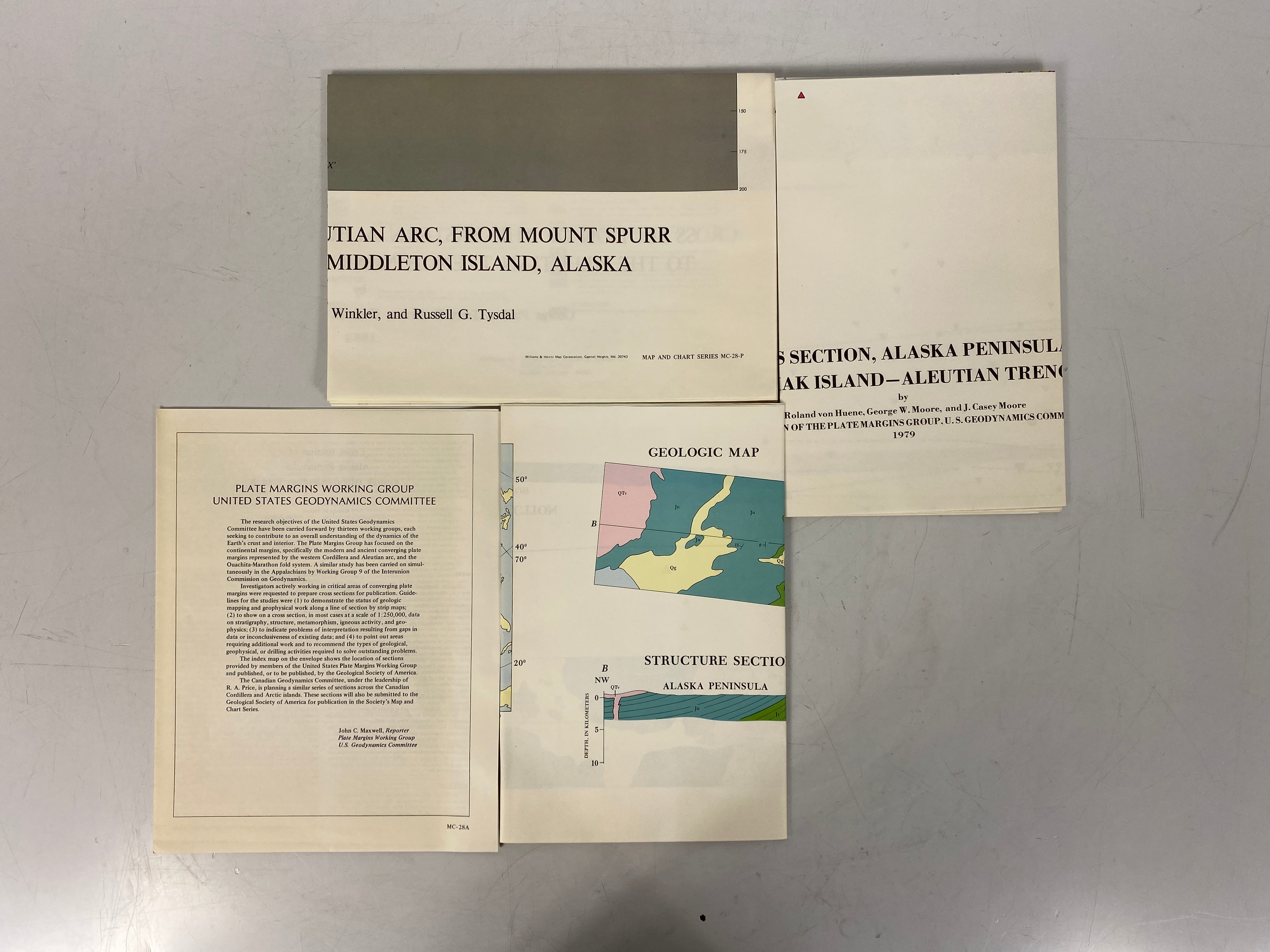 3 Vintage Alaska Wall Maps U.S. Geodynamics Committee 1979-1982