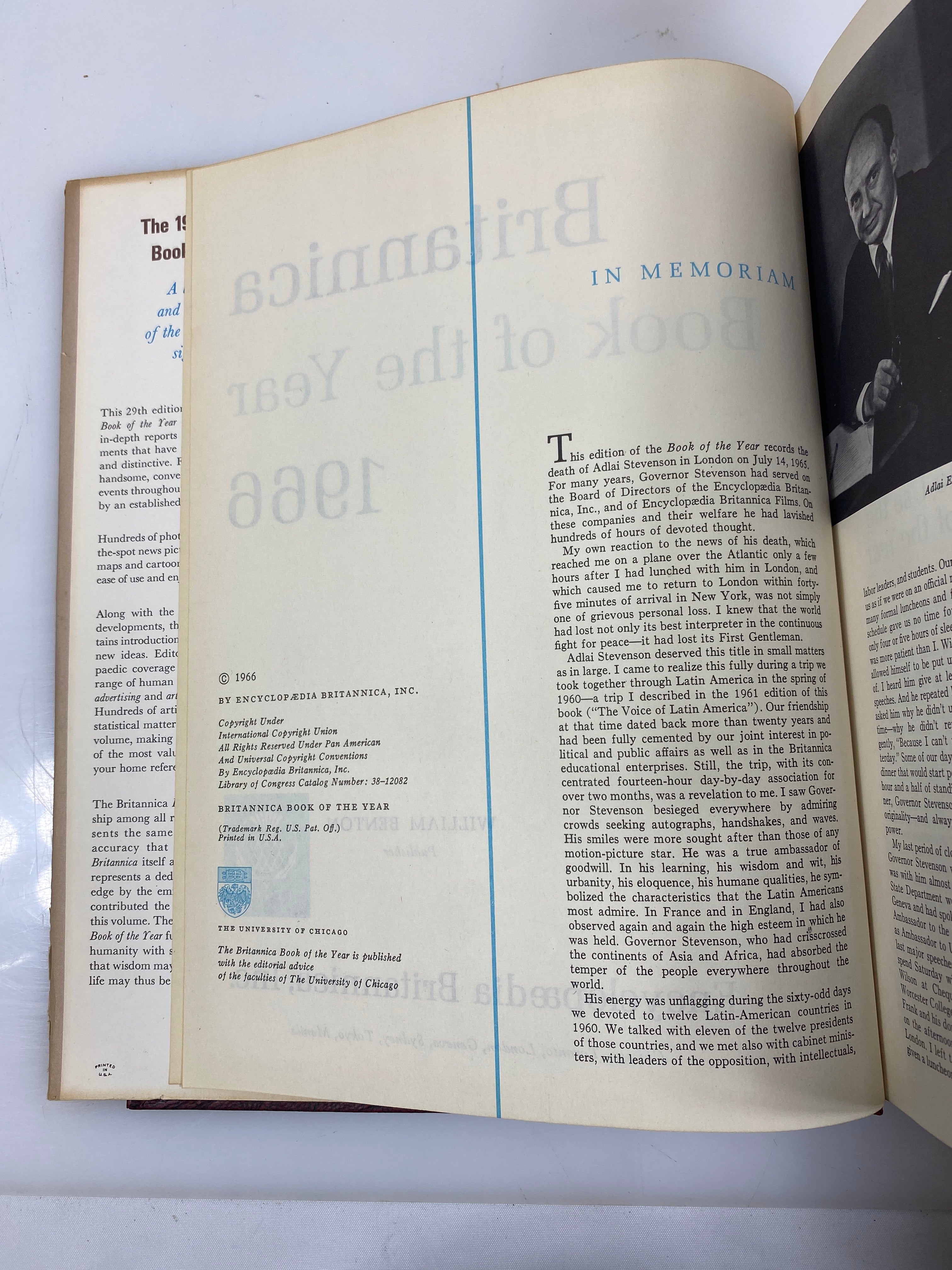 3 Vintage Britannica Books of the Year 1963/1966/1968 HC DJ