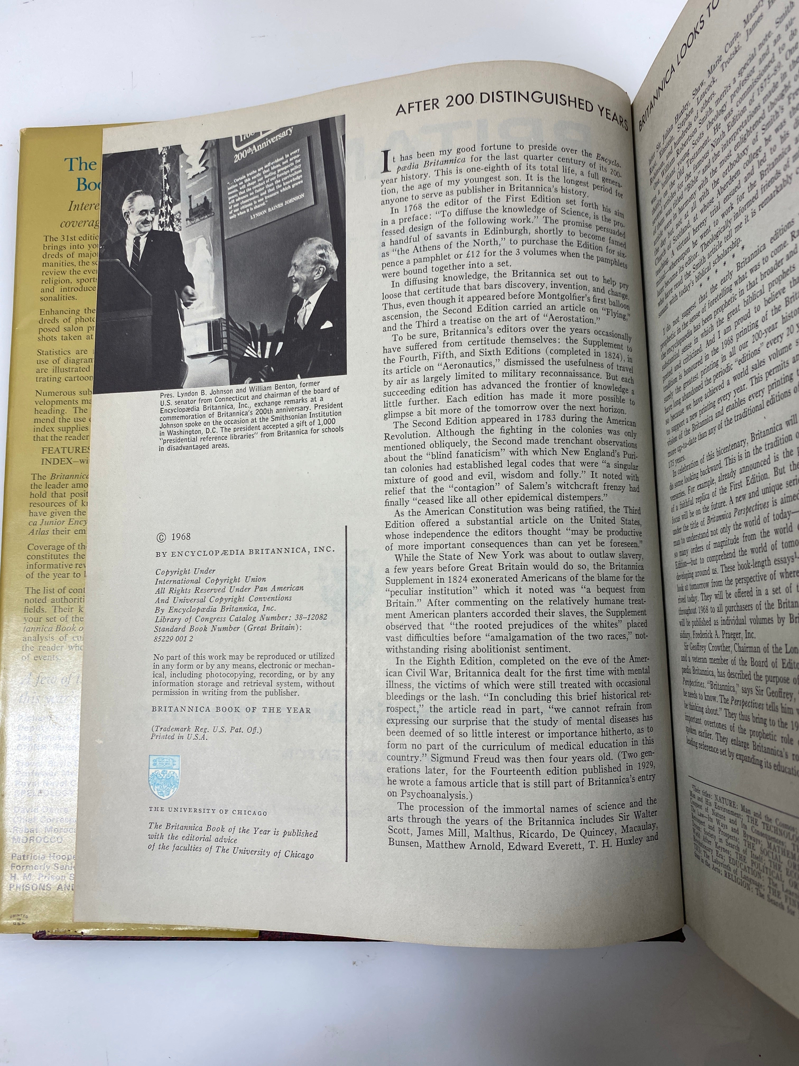 3 Vintage Britannica Books of the Year 1963/1966/1968 HC DJ