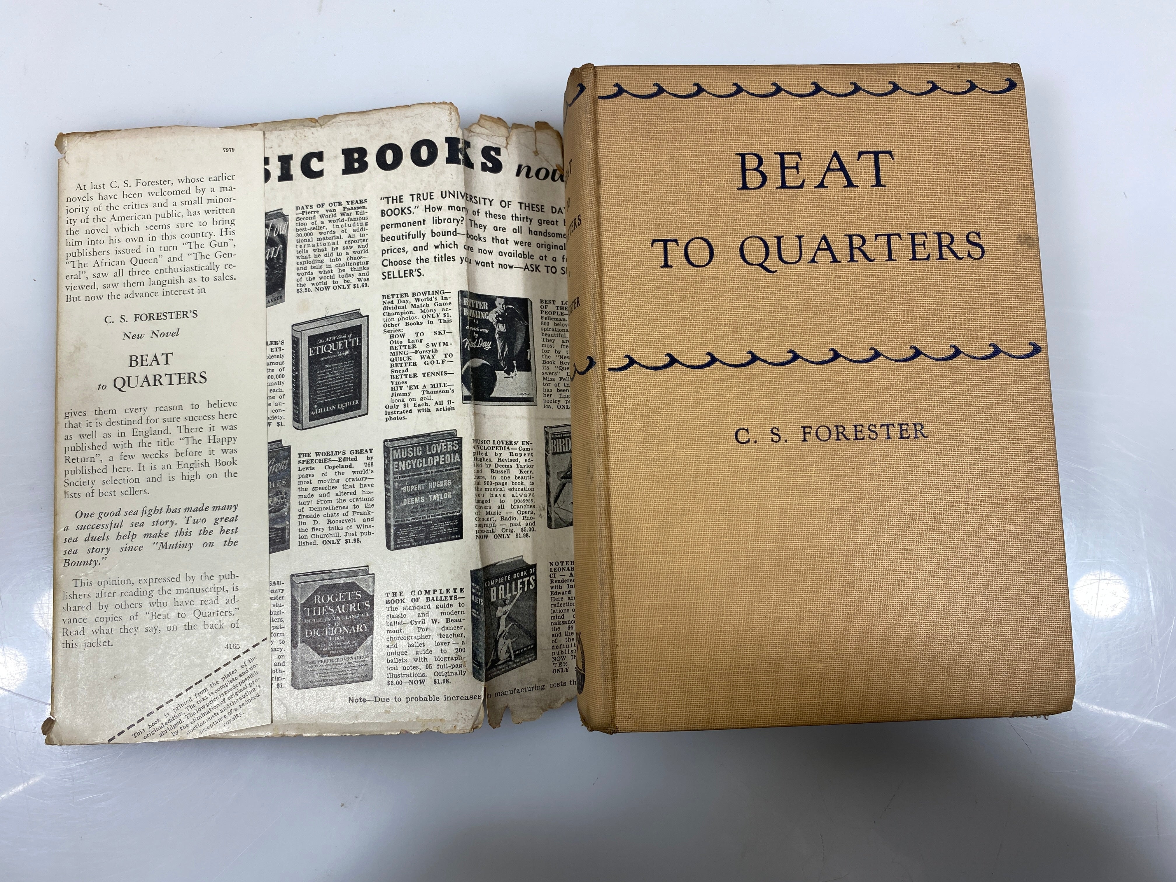 3 Vintage C.S. Forester: Flying Colours/Ship of the Line/Beat to Quarters HCDJ